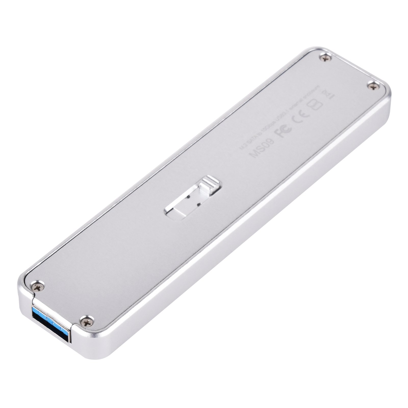 SilverStone Case Storage MS09S SSD-Gehäuse M.2 SATA Silber