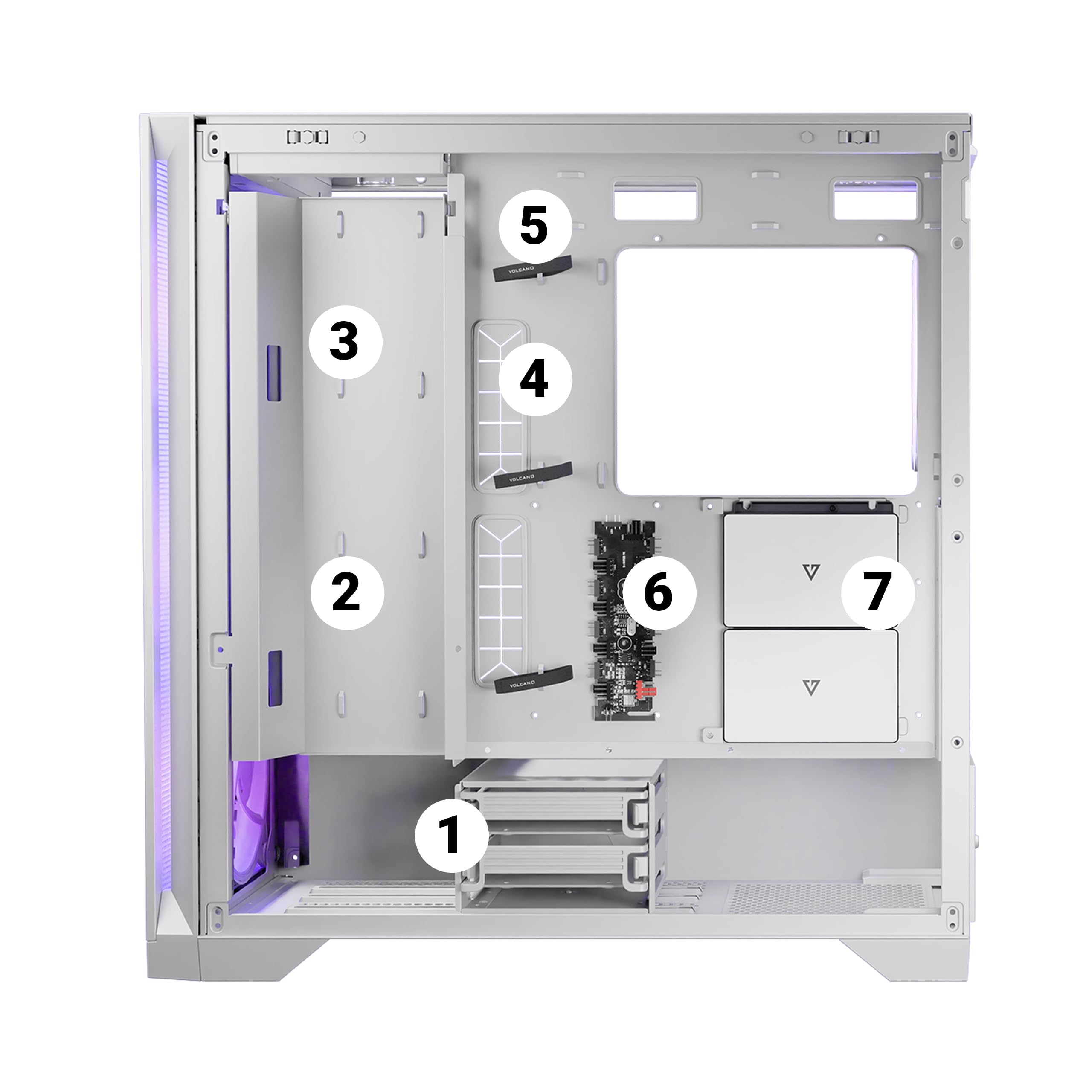 Modecom Volcano Expanse S APEX PC-Gehäuse Weiß ARGB