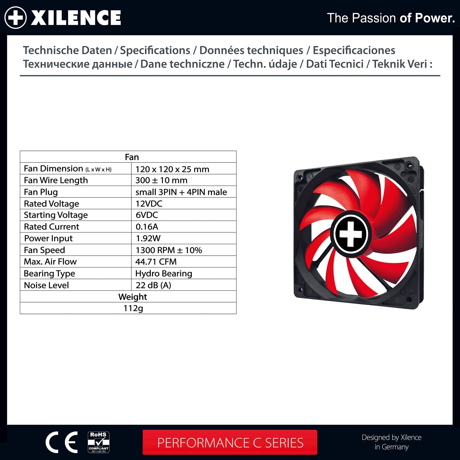 Xilence XF039 Performance C Gehsuselufter 120mm 3-Pin