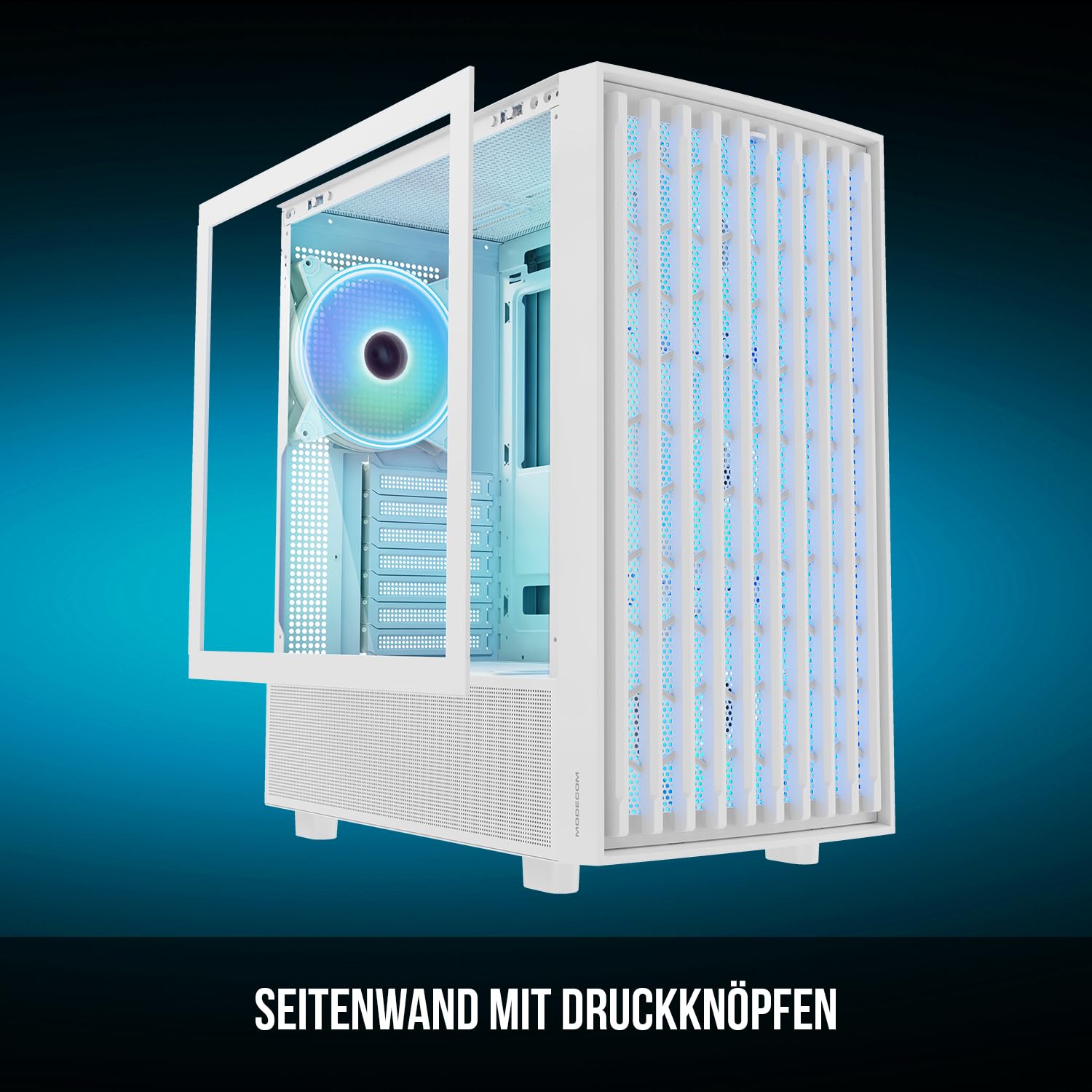 Modecom Breeze ARGB Flow Midi Tower Gehäuse Weiß ATX
