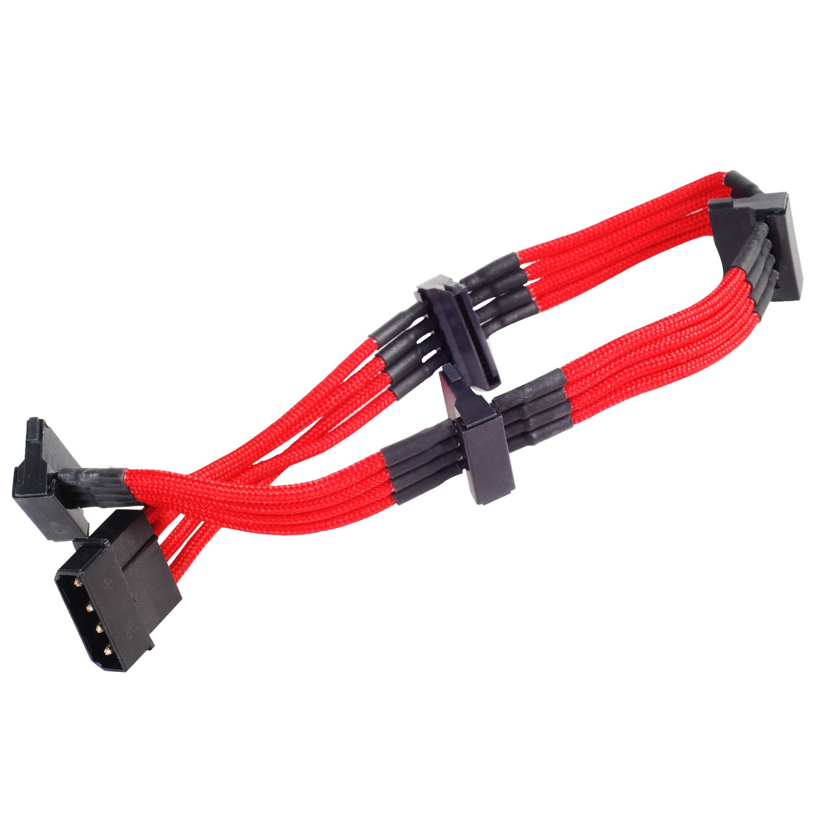 SilverStone PP07-BTSB Netzteilkabel Molex-SATA schwarz 30cm