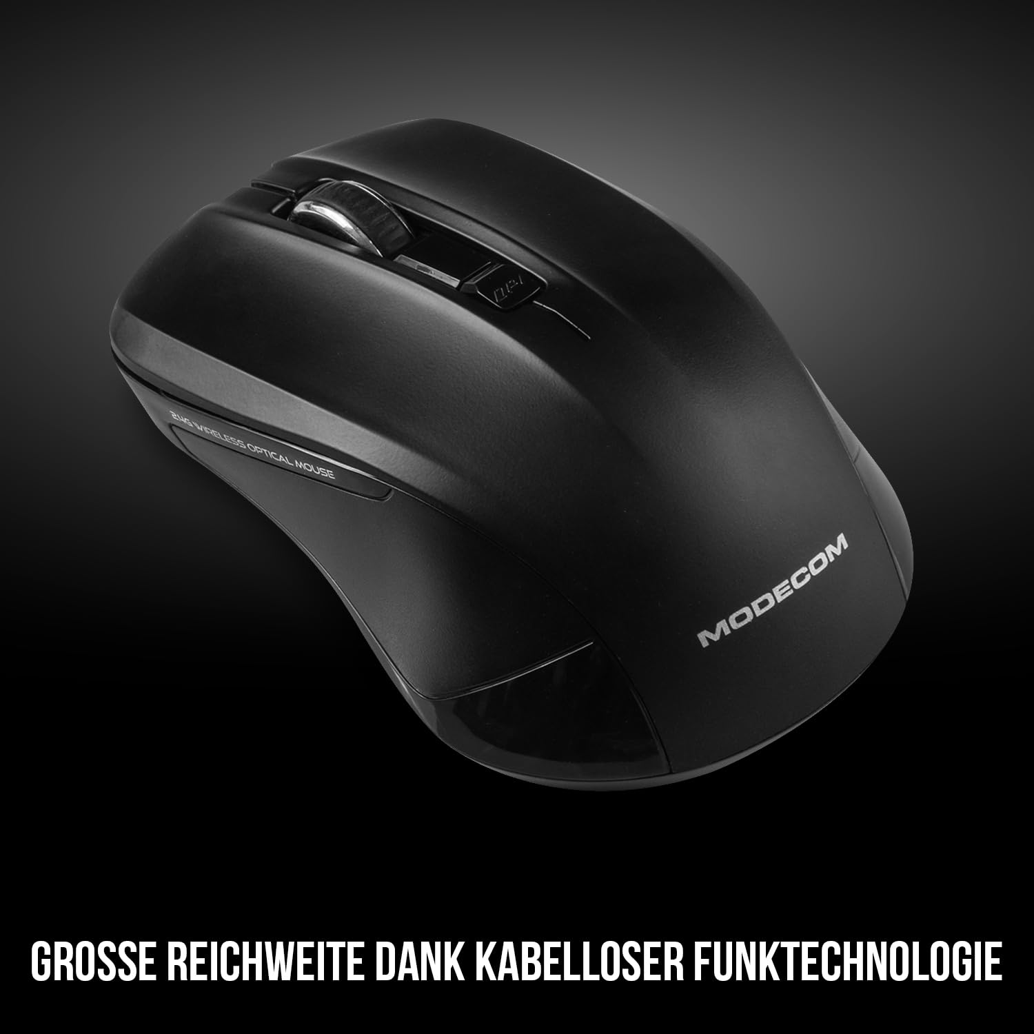 Modecom MC-WM9.1 Maus schwarz kabellos 1600 DPI