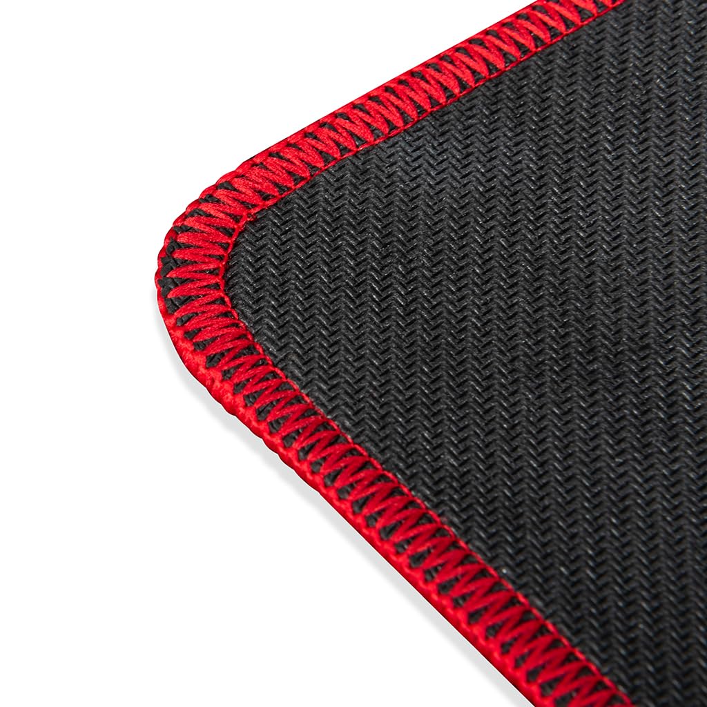 Modecom Volcano Erebus Black Mauspad Stoff groß rot Saum