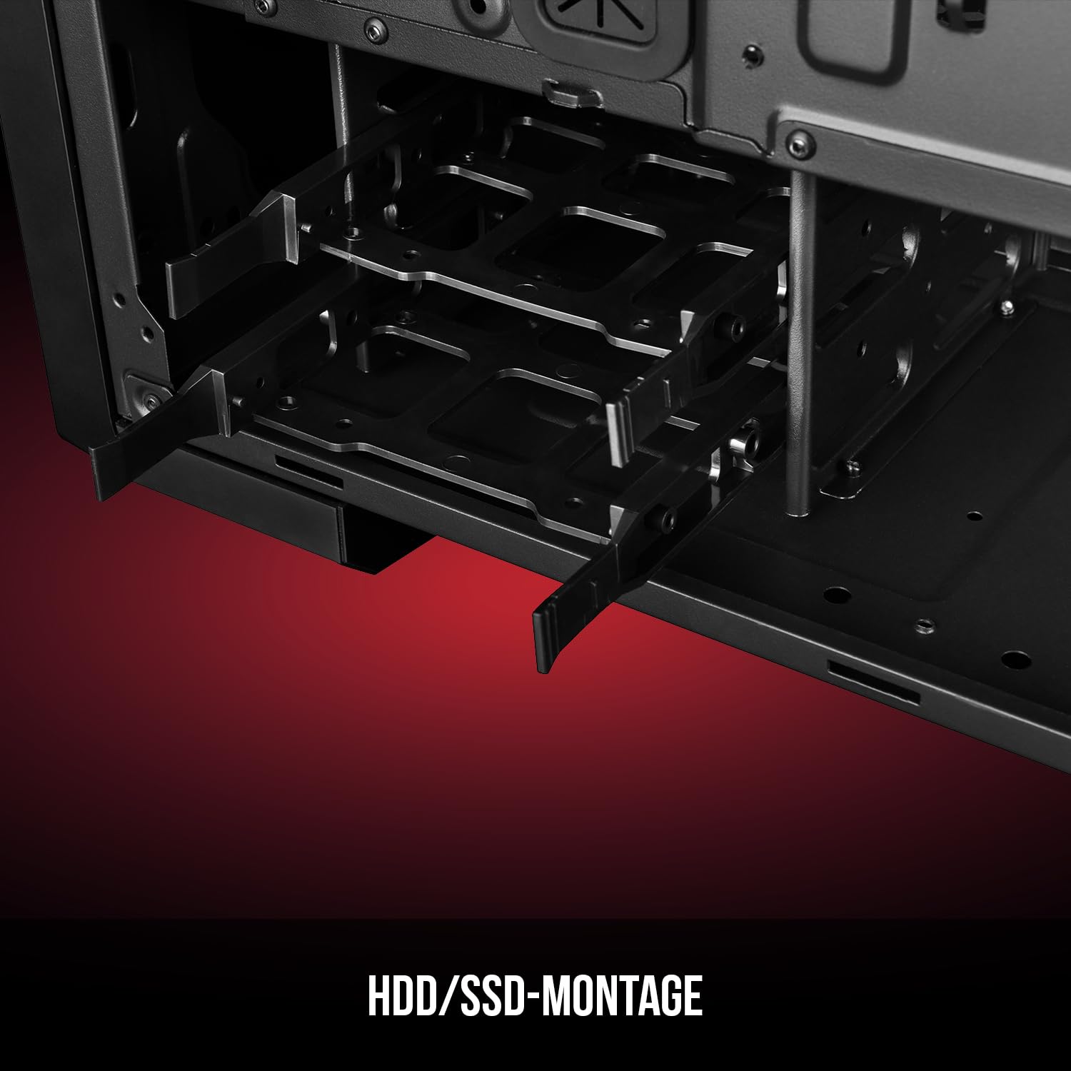Modecom Oberon Pro Glas Midi-Tower Gehäuse Schwarz