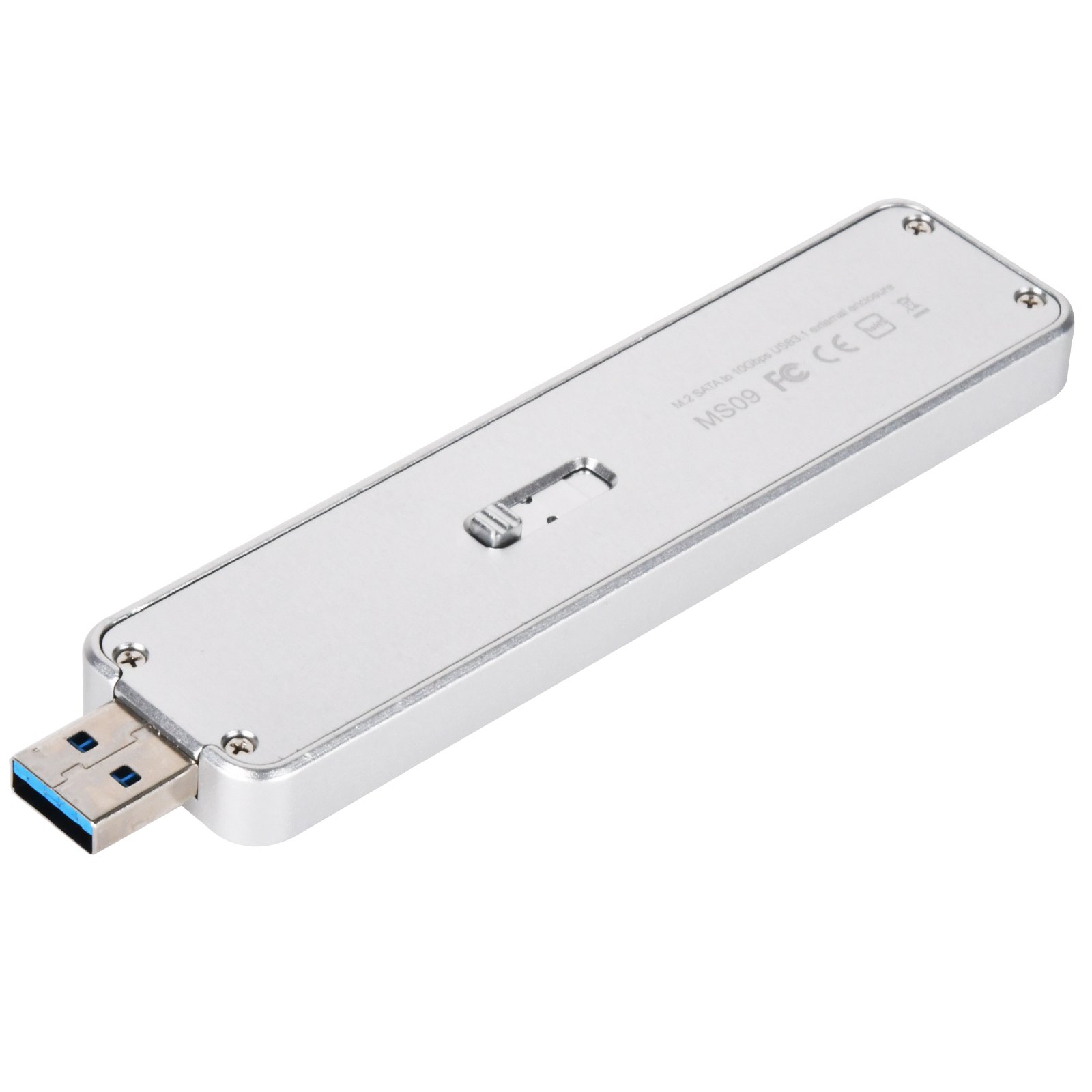 SilverStone Case Storage MS09S SSD-Gehäuse M.2 SATA Silber