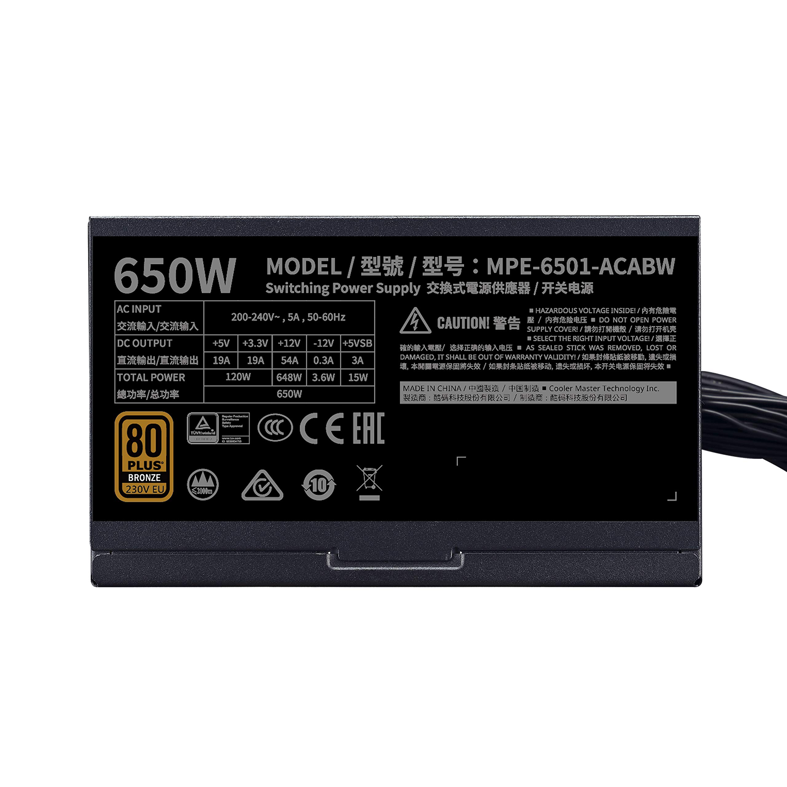 Cooler Master MWE 650 Netzteil 650W White 230V ATX