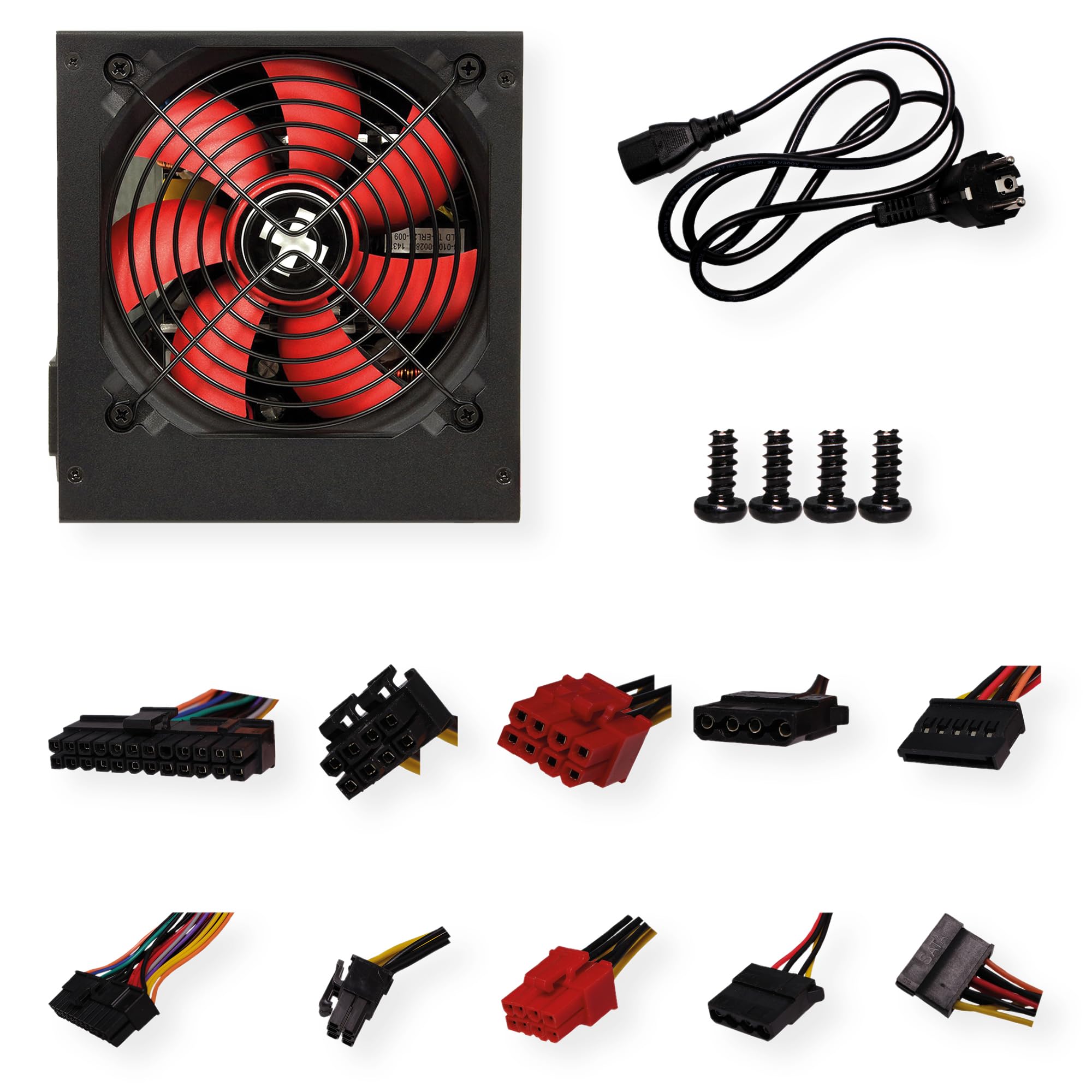 Xilence XP600R6 Netzteil 600W ATX rot-schwarz