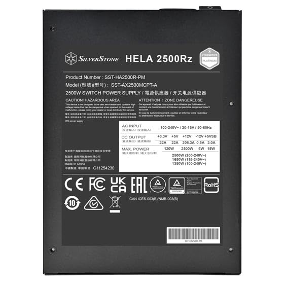SilverStone HELA HA2500R Netzteil 2500W Platinum vollmodular