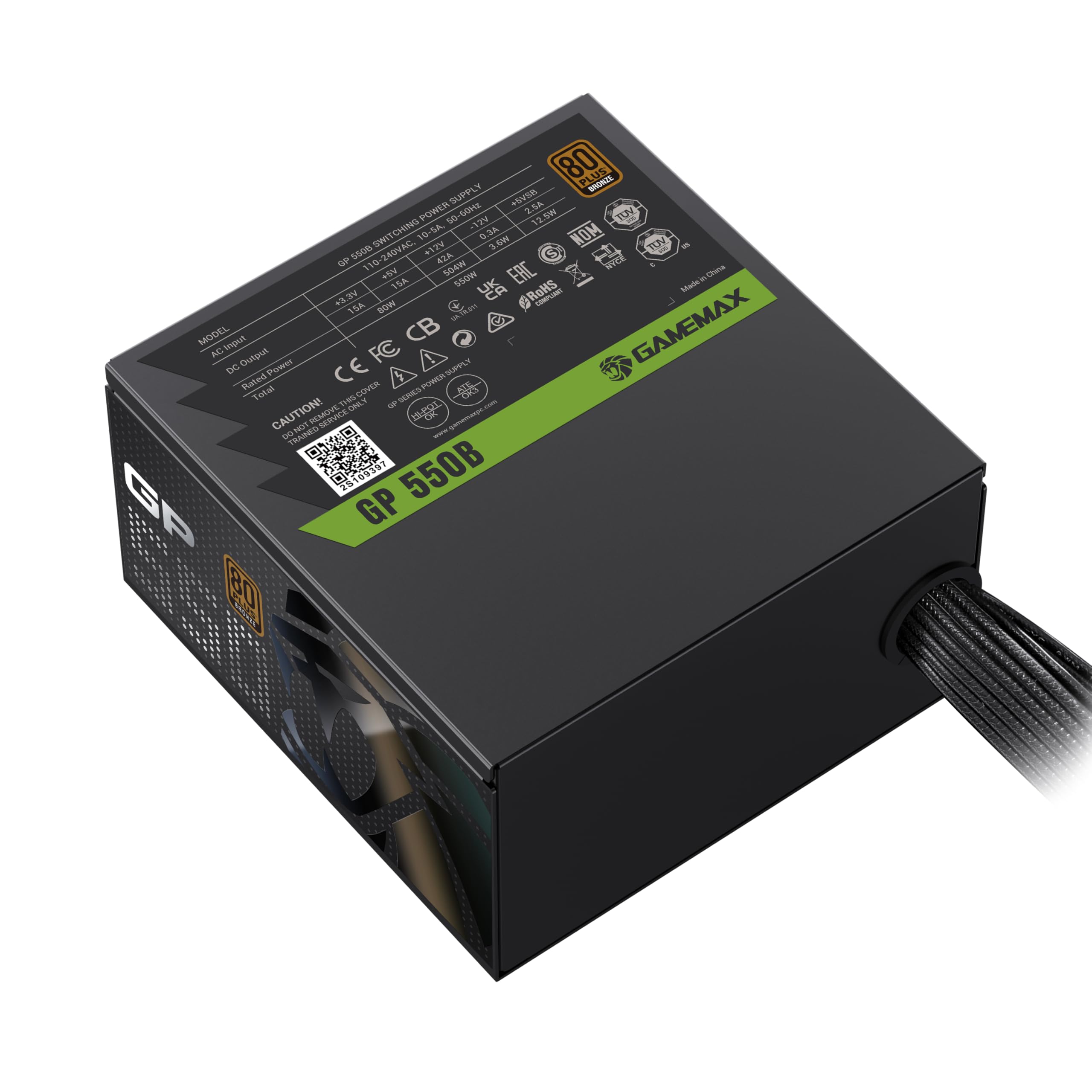GAMEMAX GP 550B 550W ATX Netzteil Bronze 550 Watt