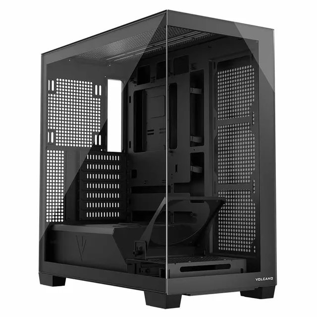 Modecom Volcano Stellar Midi-Tower PC-Gehu00e4use schwarz ohne Lu00fcfter