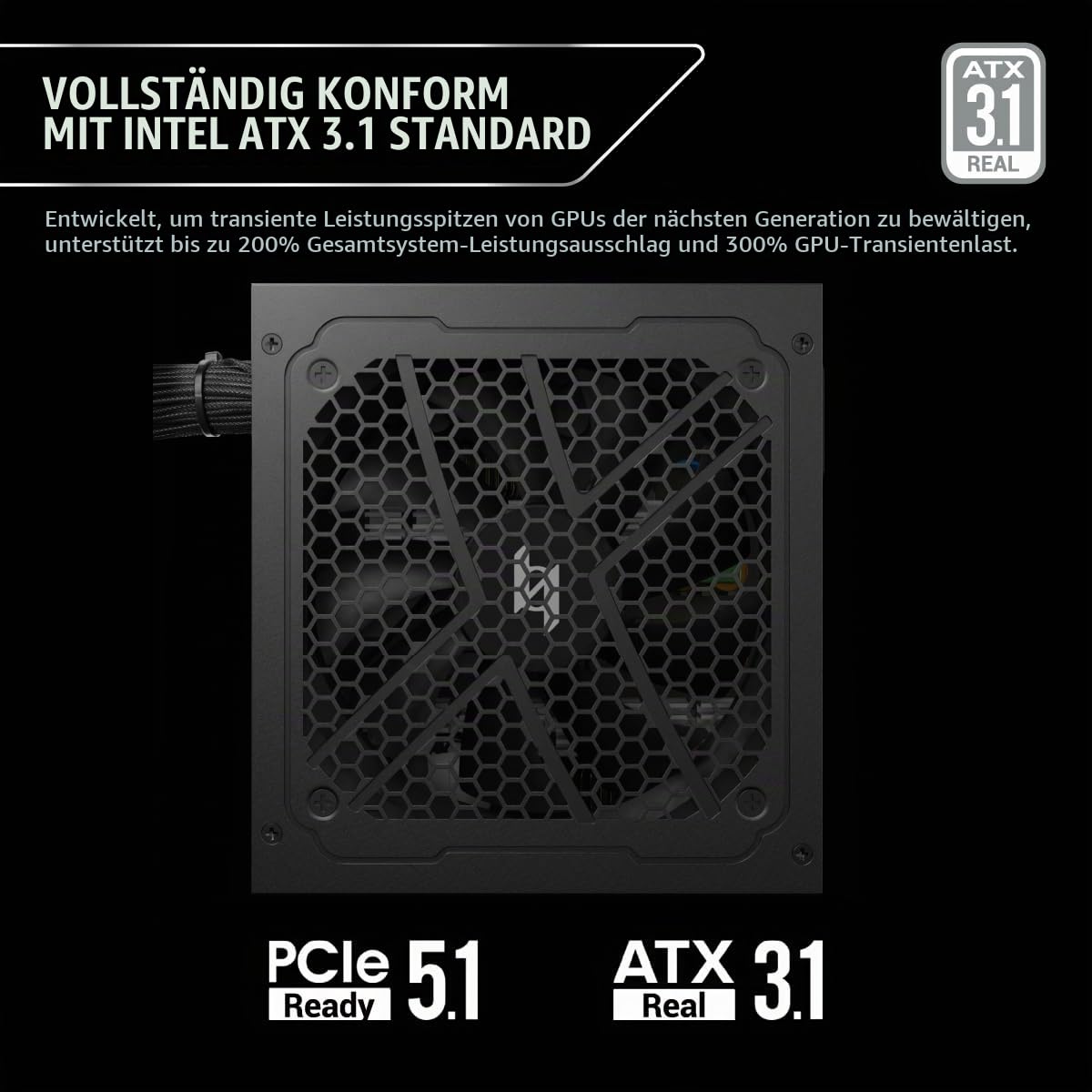 GAMEMAX MAX P550B Netzteil 550W Bronze ATX 3.1 nicht-modular