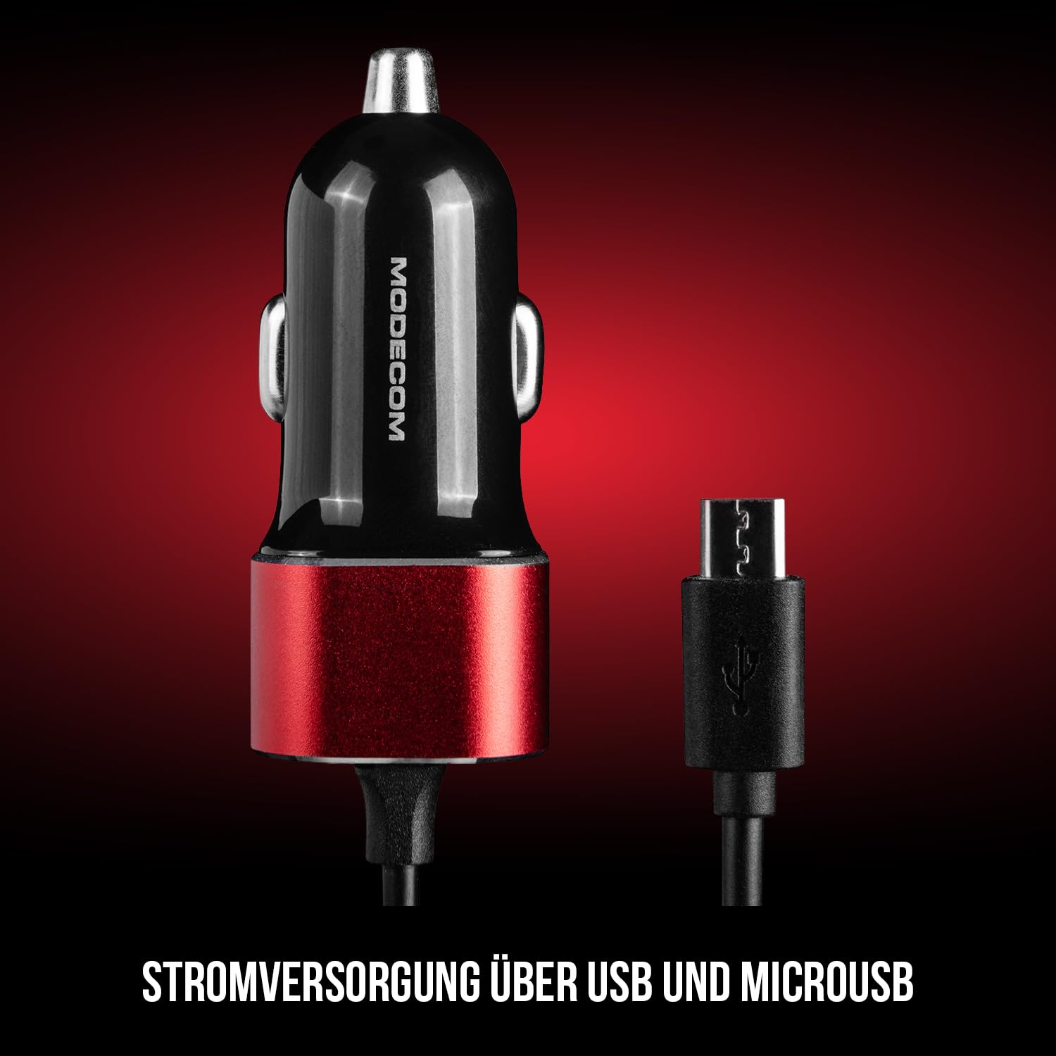 Modecom CU2K-09 Kfz-Ladegerät Micro-USB schwarz Kabel