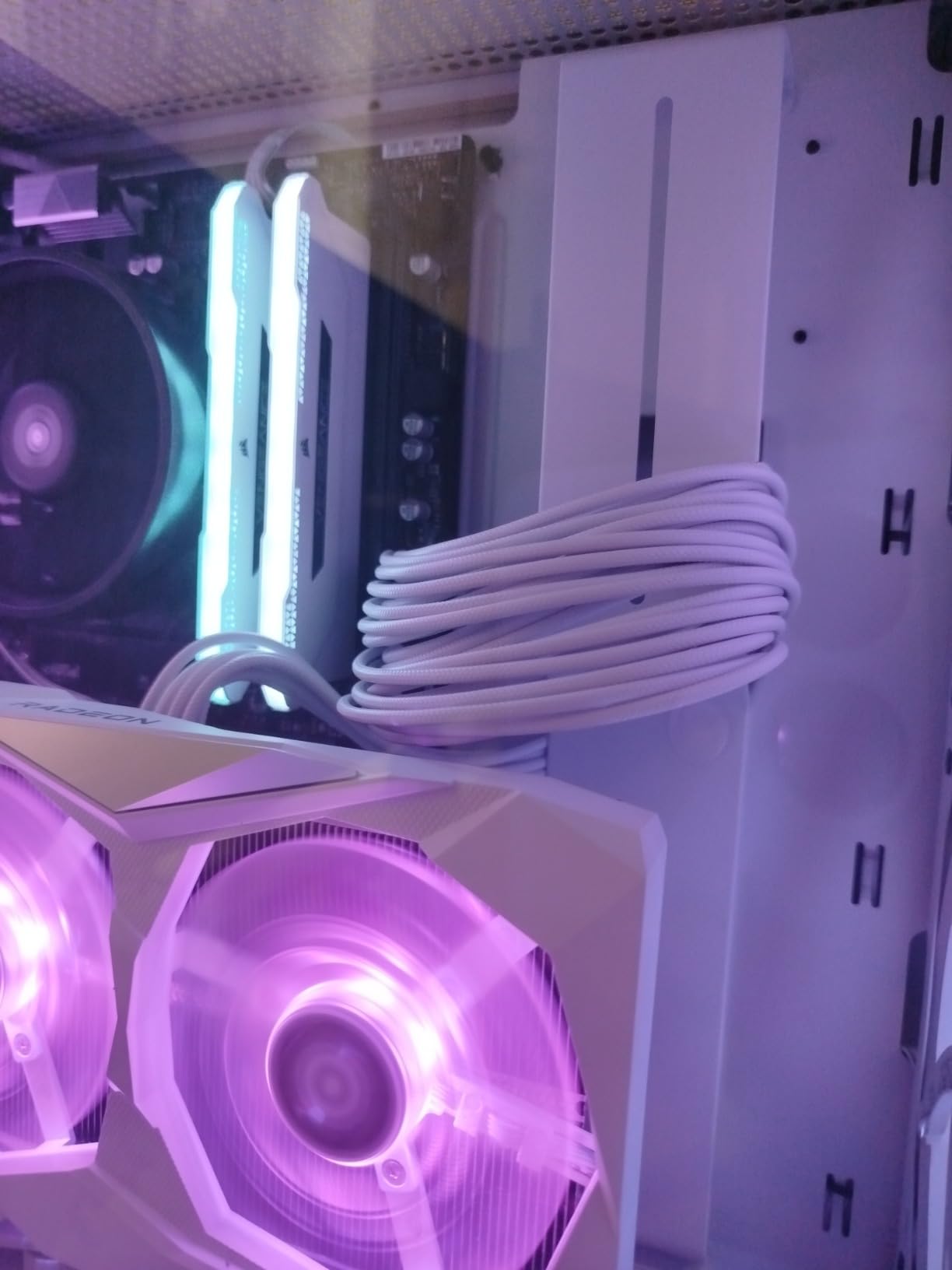 Cooler Master PVC Netzteil Verlängerungskabel Kit Weiß 30cm