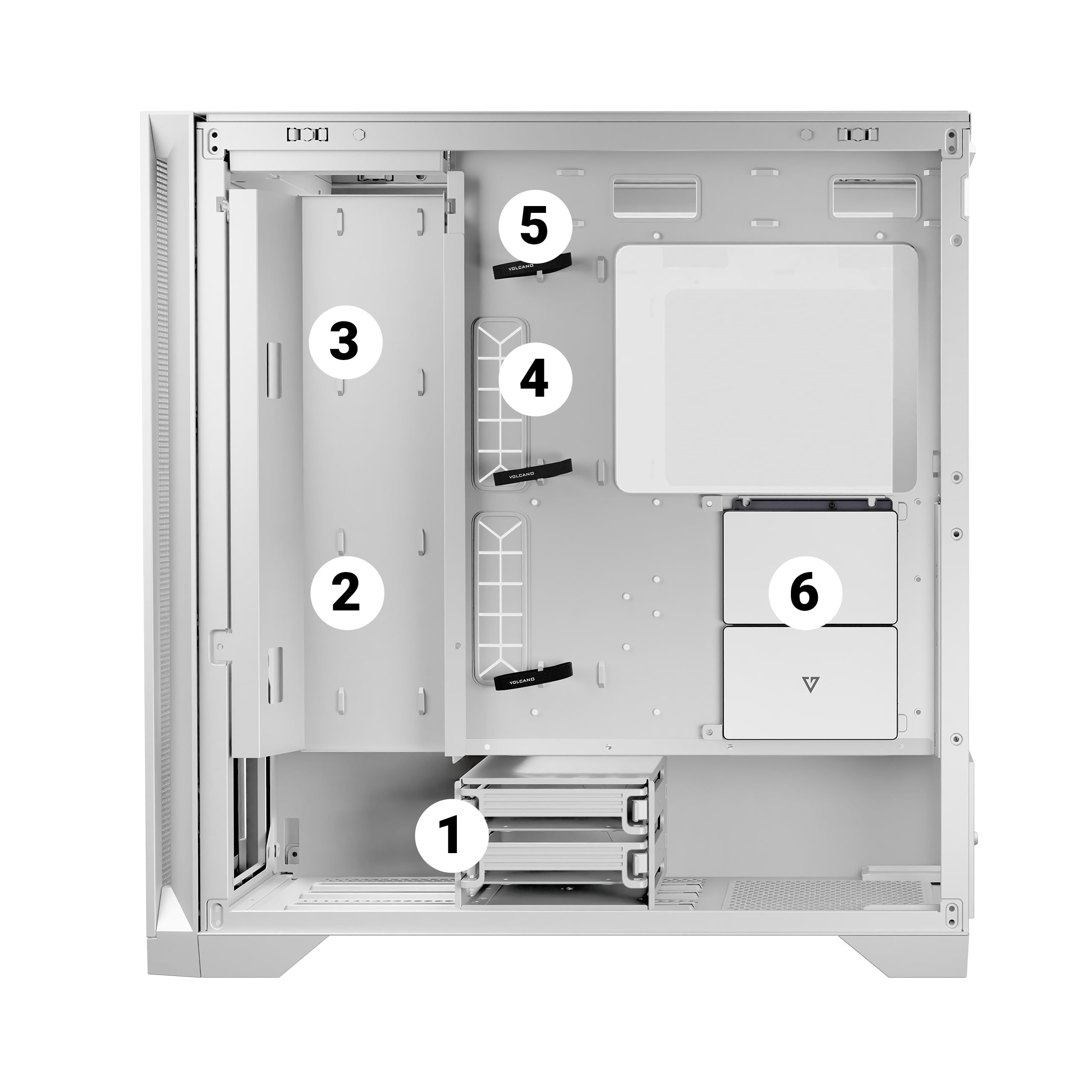 Modecom Volcano Expanse S Midi Tower PC-Gehäuse Weiß