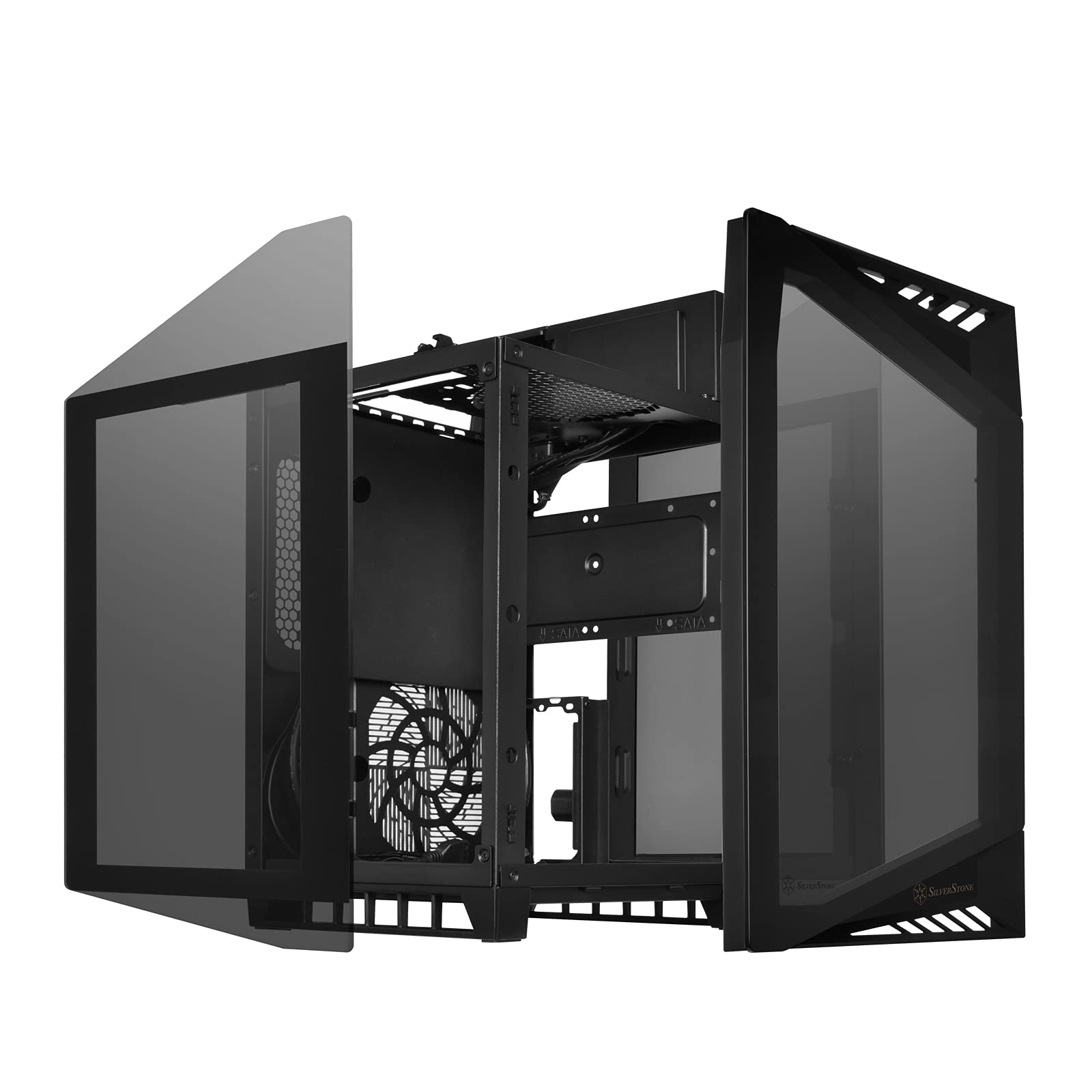 SilverStone Lucid LD03B Mini-ITX Gehäuse schwarz Glas