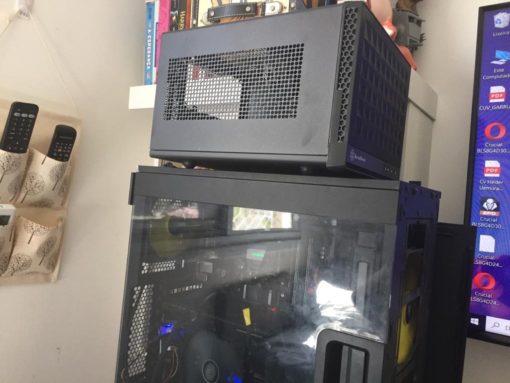 SilverStone Sugo SG13B Mini-ITX Cube-Gehäuse schwarz Mesh