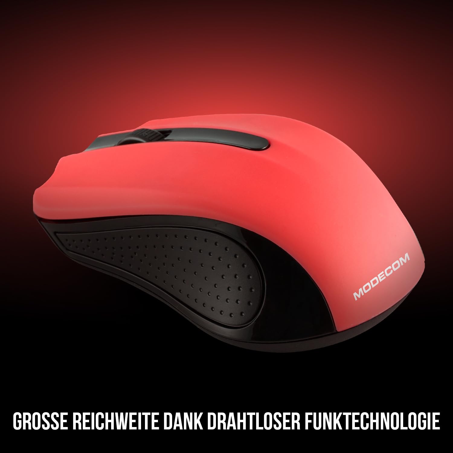 Modecom MC-WM9 Funkmaus Schwarz-Rot 1200 DPI