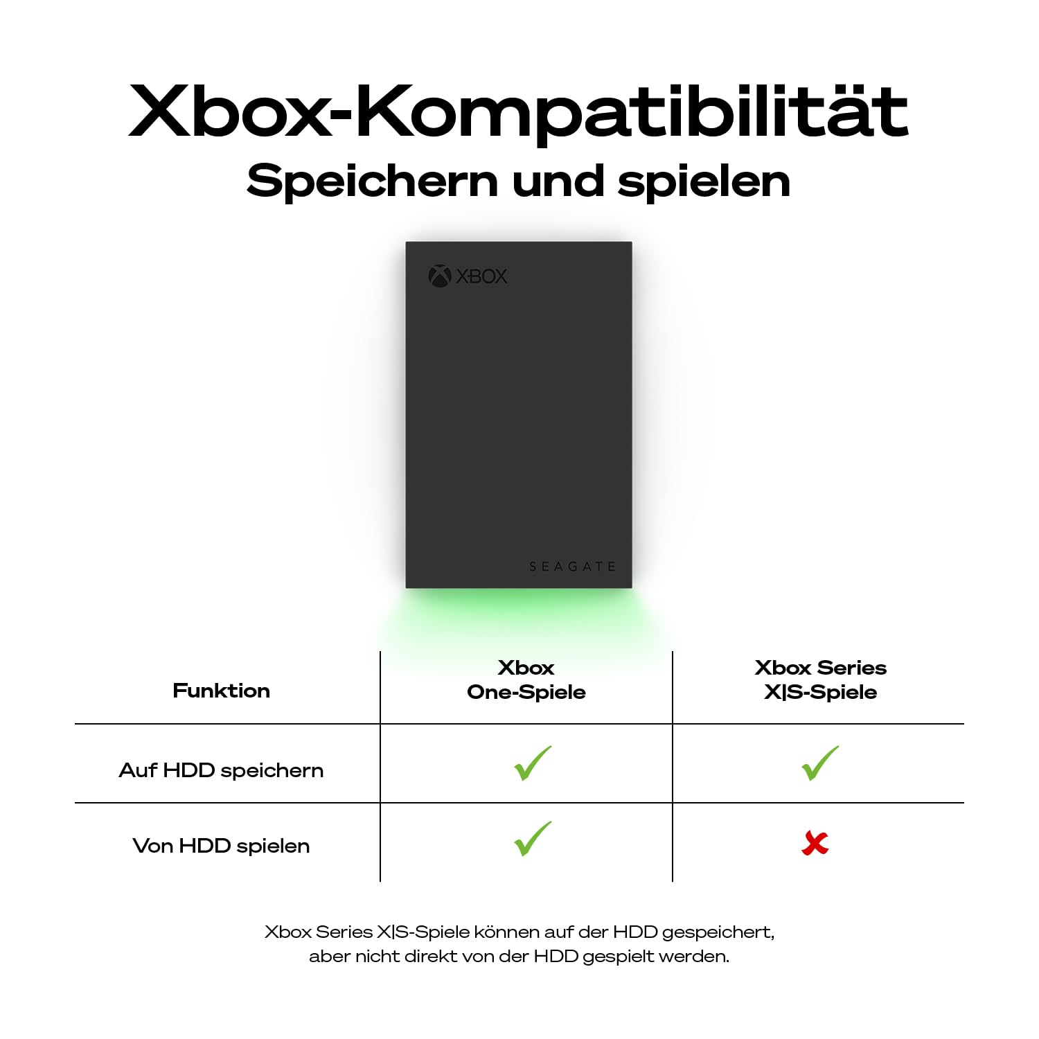 Seagate Game Drive STKX2000403 externe Festplatte 2TB Xbox USB 3.0