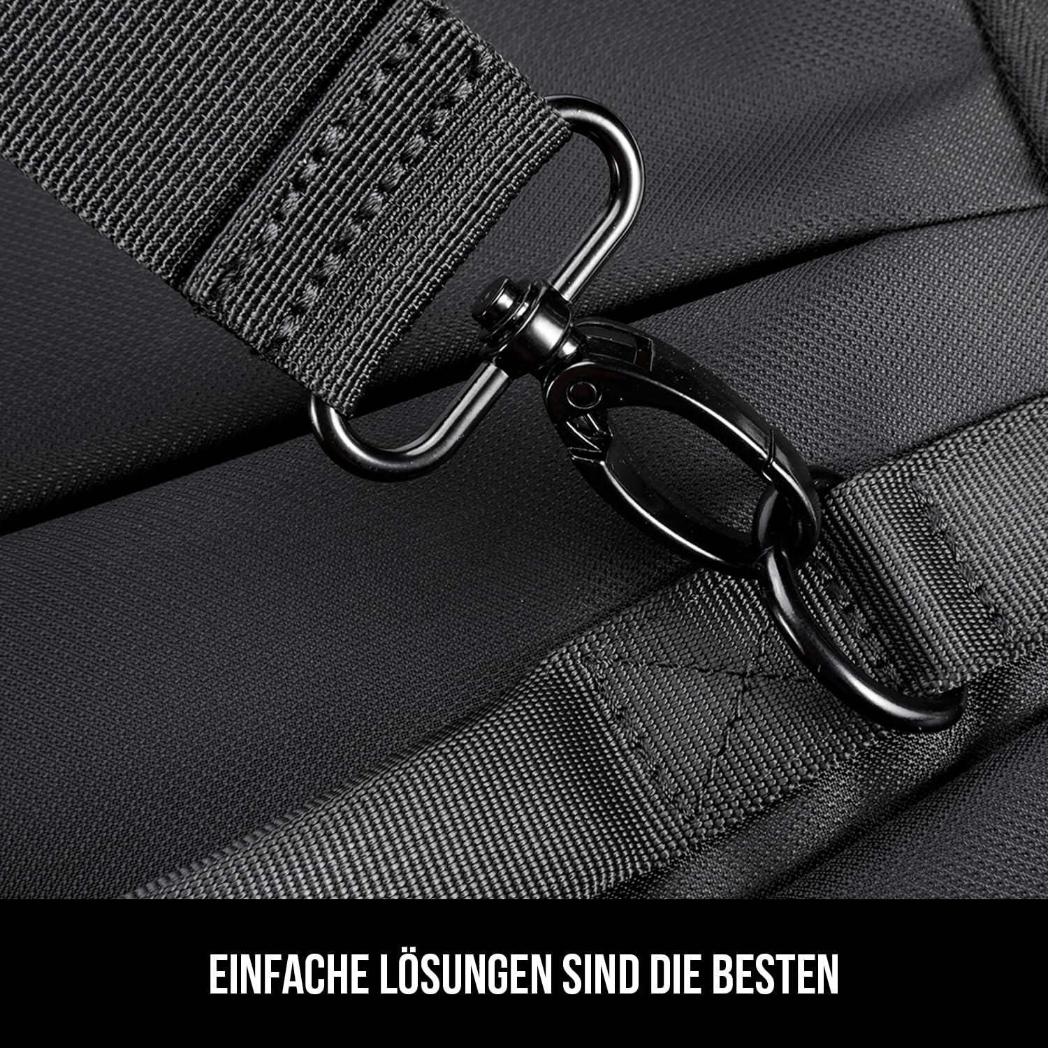 Modecom Split Laptoptasche 15,6 Zoll Schwarz Schultergurt