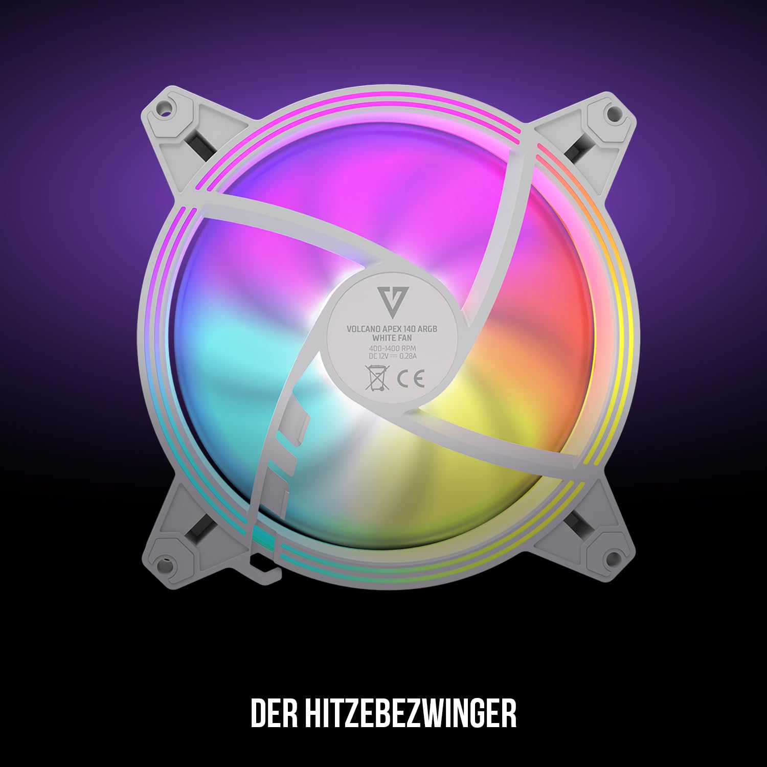 Modecom Volcano Apex ARGB Gehäuselüfter 140mm Weiß PWM
