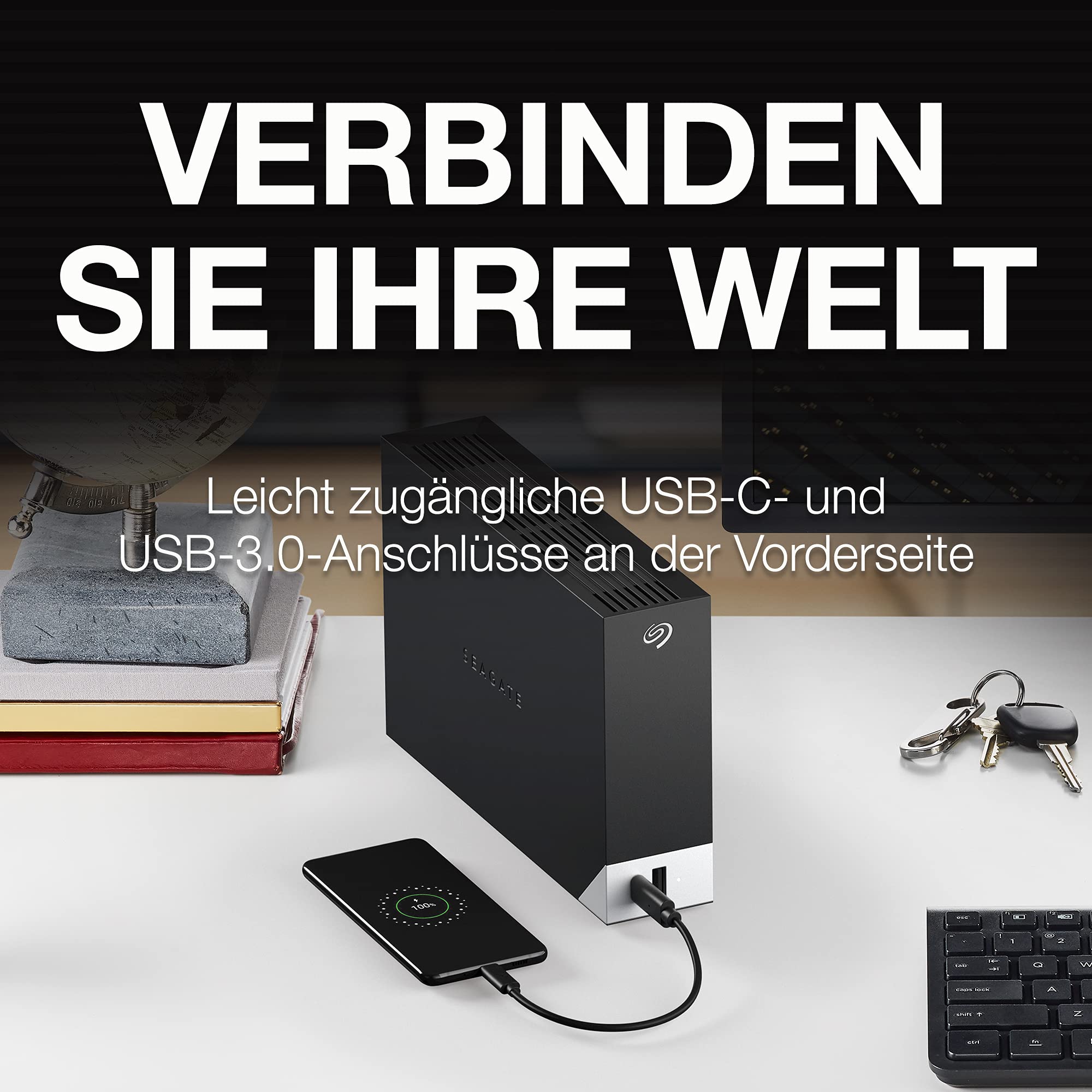 Seagate One Touch Hub 10TB externe Festplatte mit USB-Hub