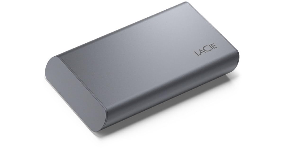 LaCie Mobile Drive Secure 2TB externe SSD USB-C Space Grey