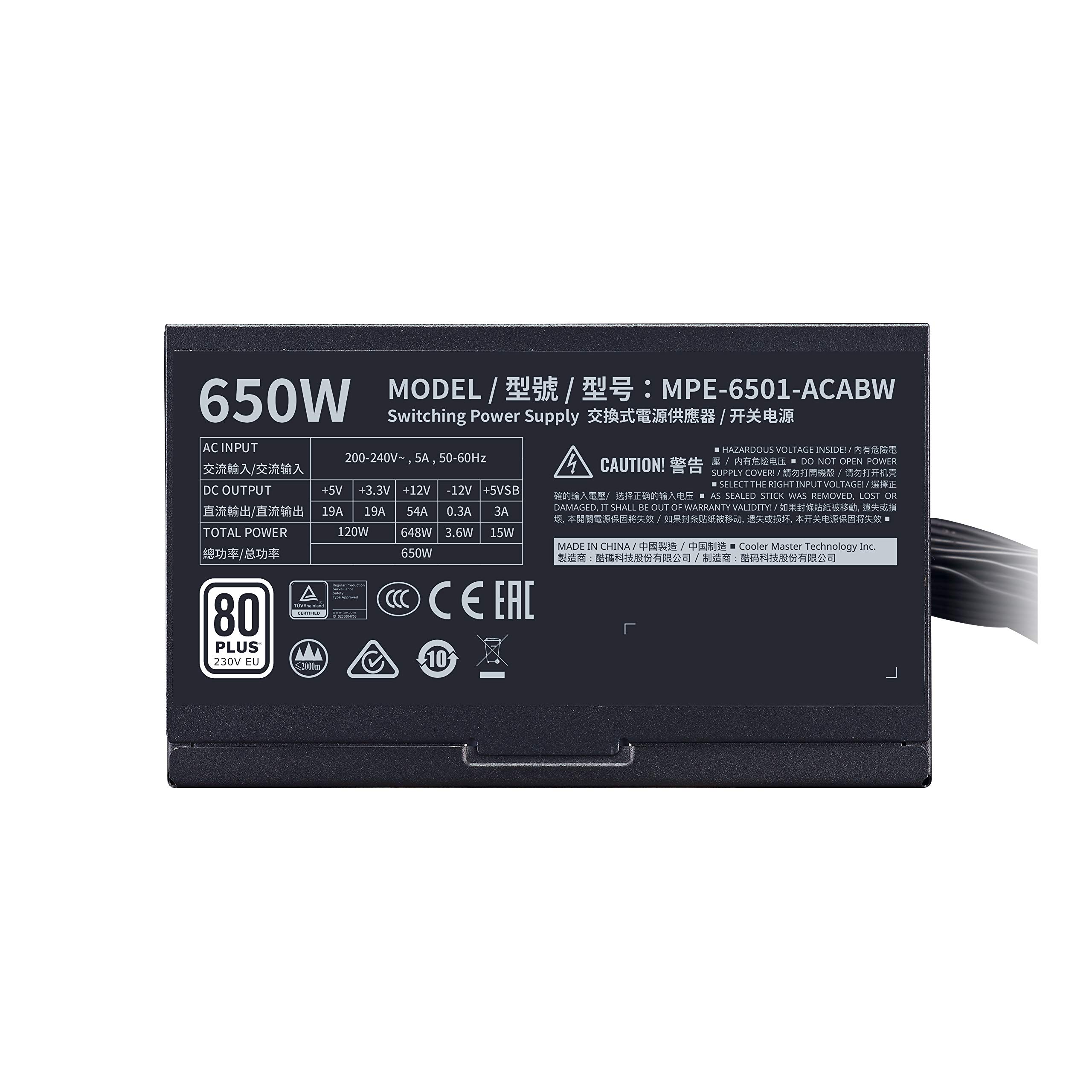 Cooler Master MWE 600 White Netzteil 600W 80 PLUS