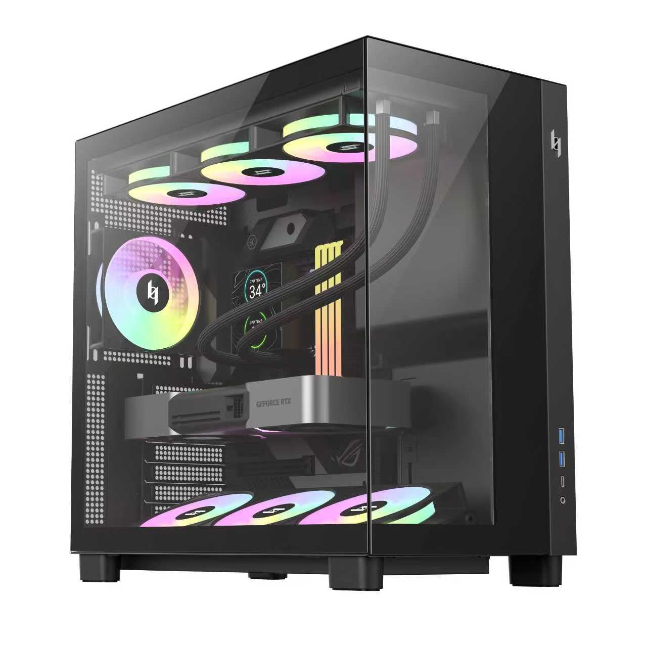 Gamemax NEX C56 VC ATX Gehäuse schwarz Panorama ARGB