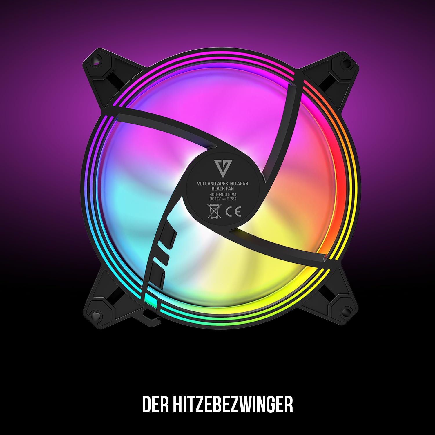 Modecom Volcano Apex ARGB Gehäuselüfter 140mm Schwarz PWM