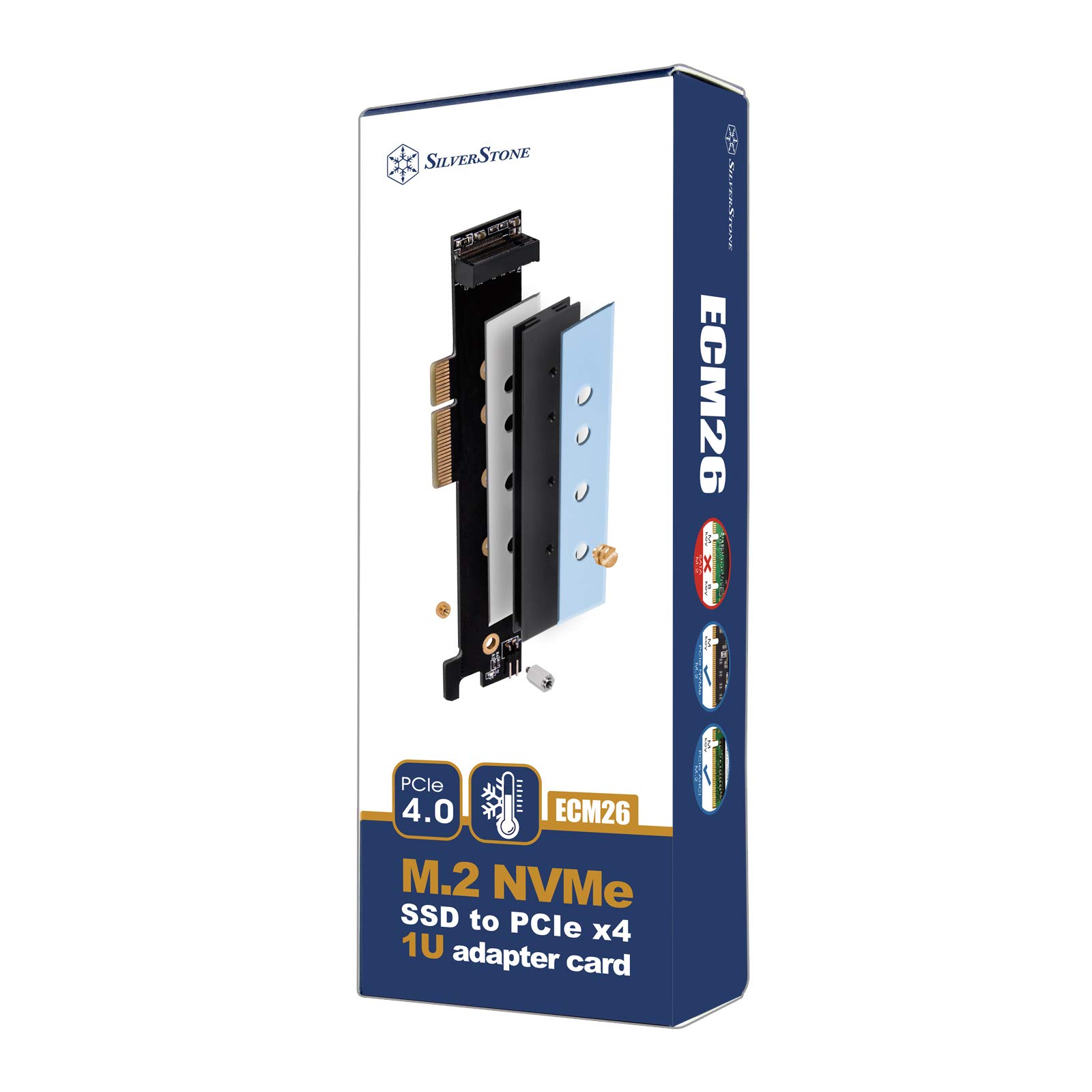 SilverStone ECM26 M.2 auf PCIe x4 Adapterkarte NVMe 31mm