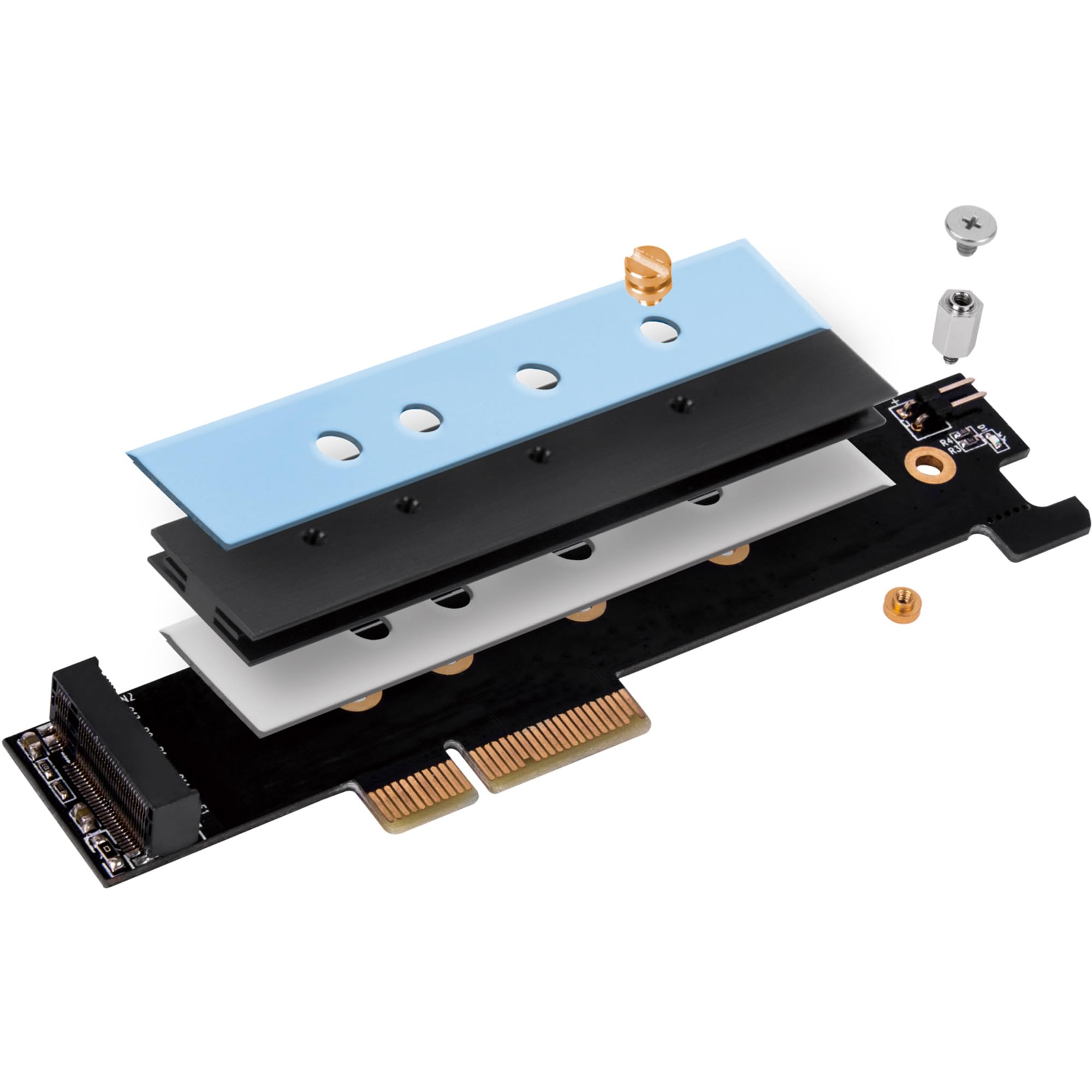 SilverStone ECM26 Case Storage M.2 NVMe auf PCIe x4 Adapter schwarz