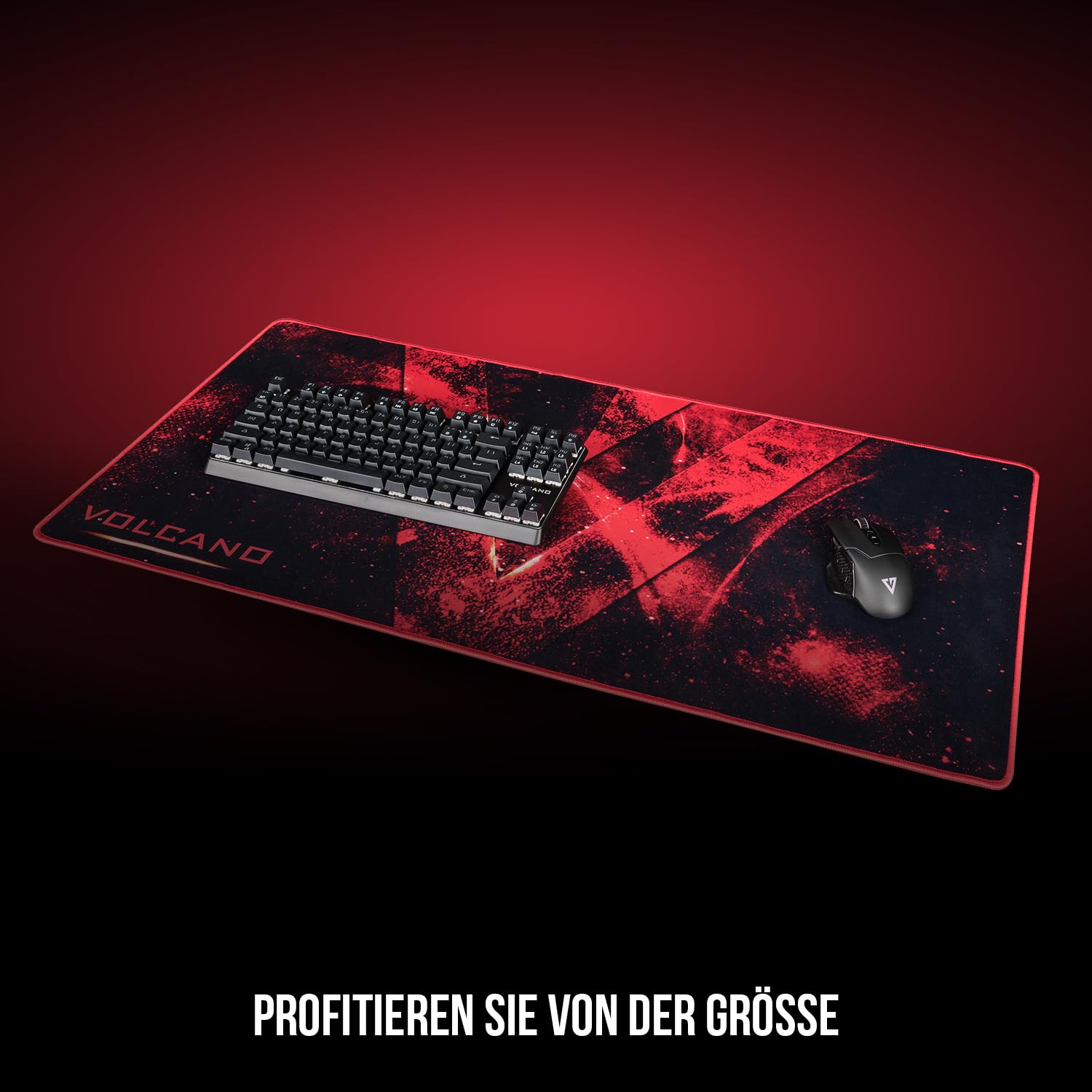 Modecom Volcano Erebus Mauspad Schwarz groß rutschfest