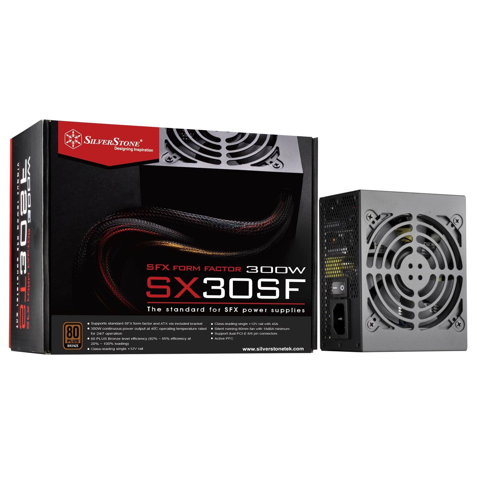 SilverStone SFX SX800-LTI 800-W-Netzteil SFX-L Titanium