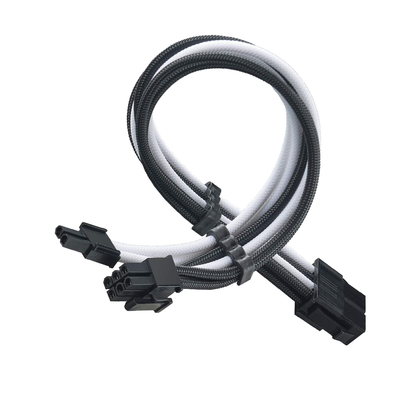 SilverStone Essential PP07E-PCIBW PCIe Kabel 8-Pin Schwarz-Weiß 300mm