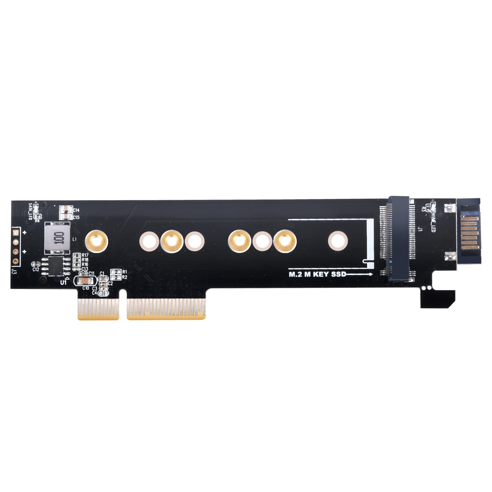 SilverStone Case Storage ECM28 M.2-Adapter PCIe x4 1HE NVMe+SATA