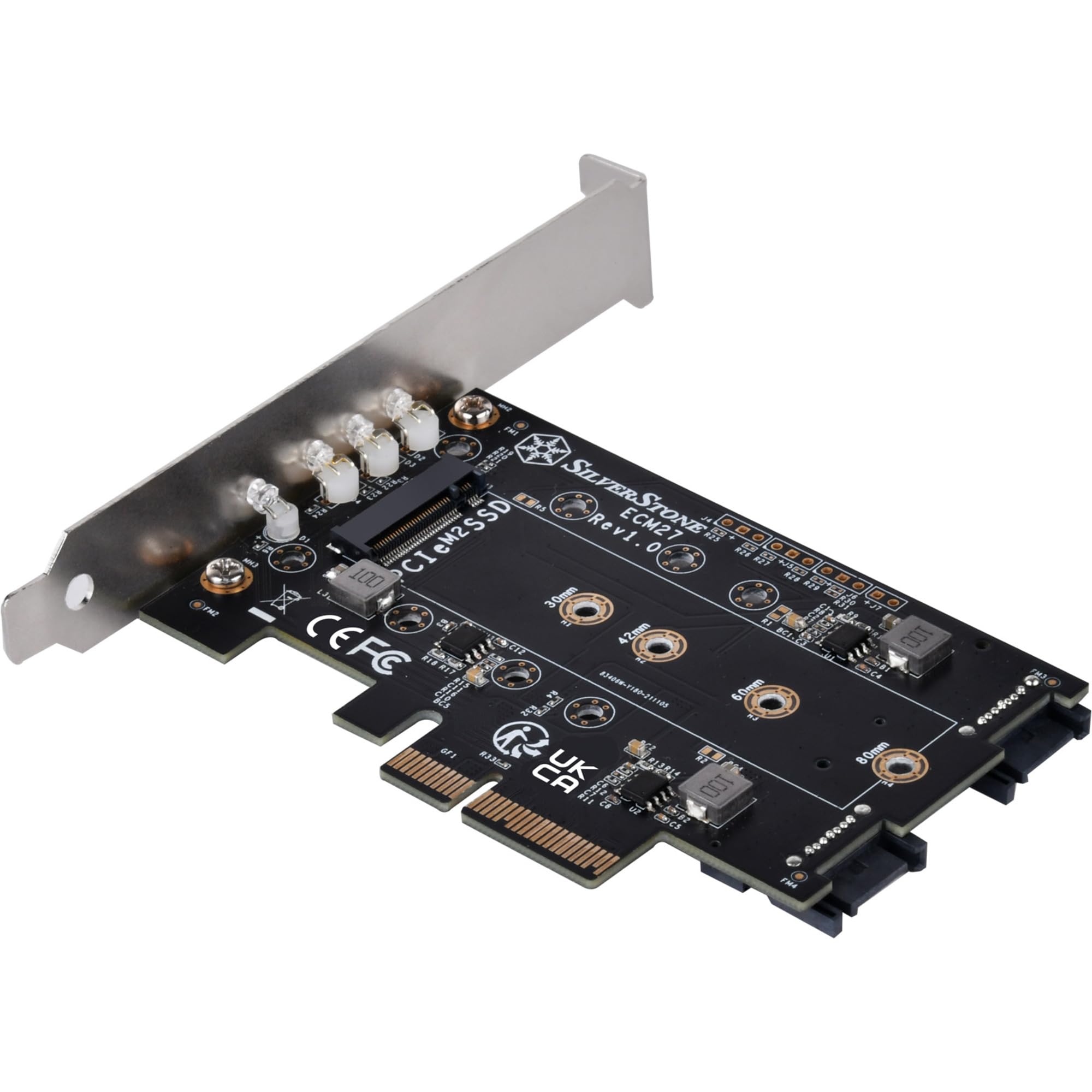 SilverStone Case Storage ECM27 M.2 Adapterkarte PCIe Gen4