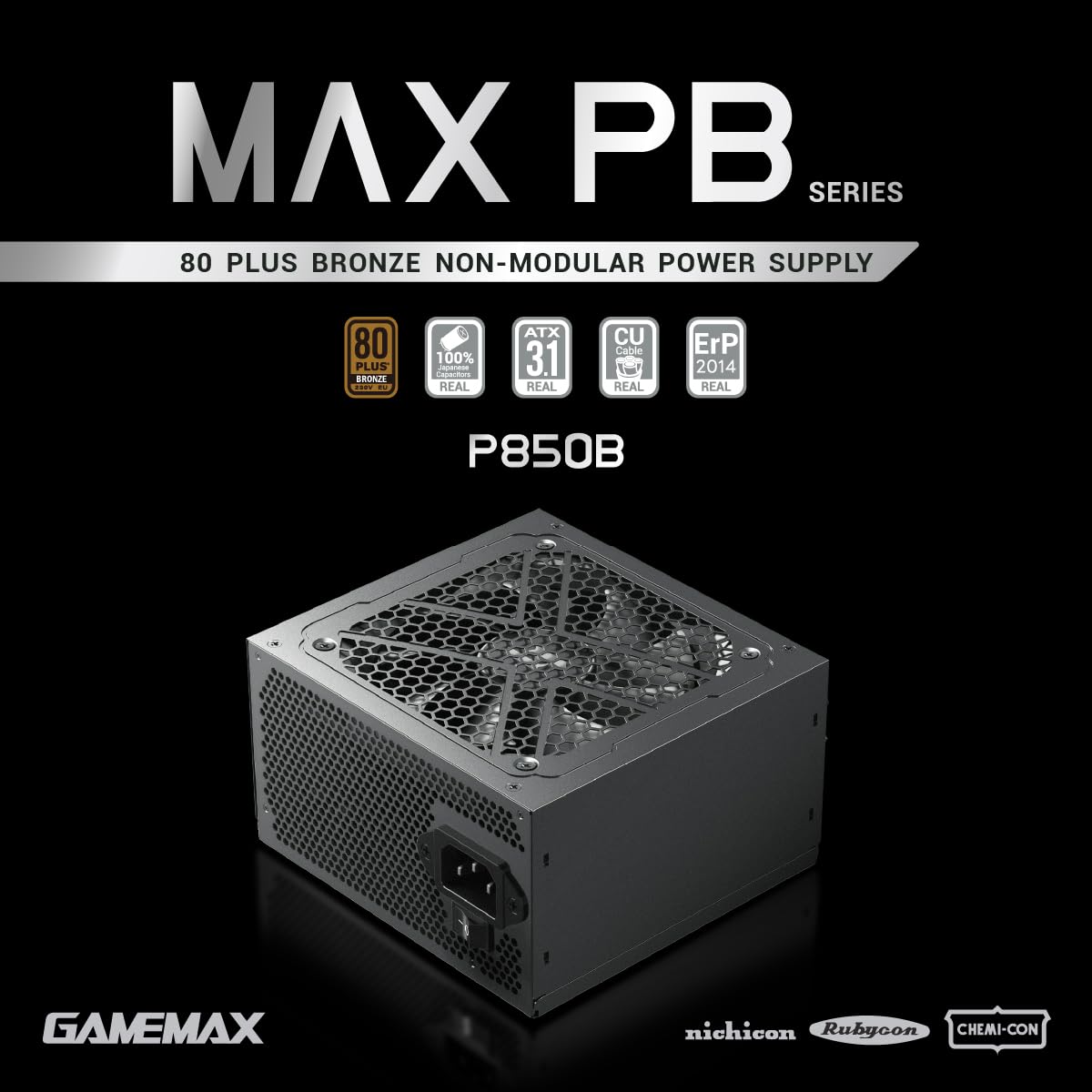 GAMEMAX MAX P550B Netzteil 550W Bronze ATX 3.1 nicht-modular