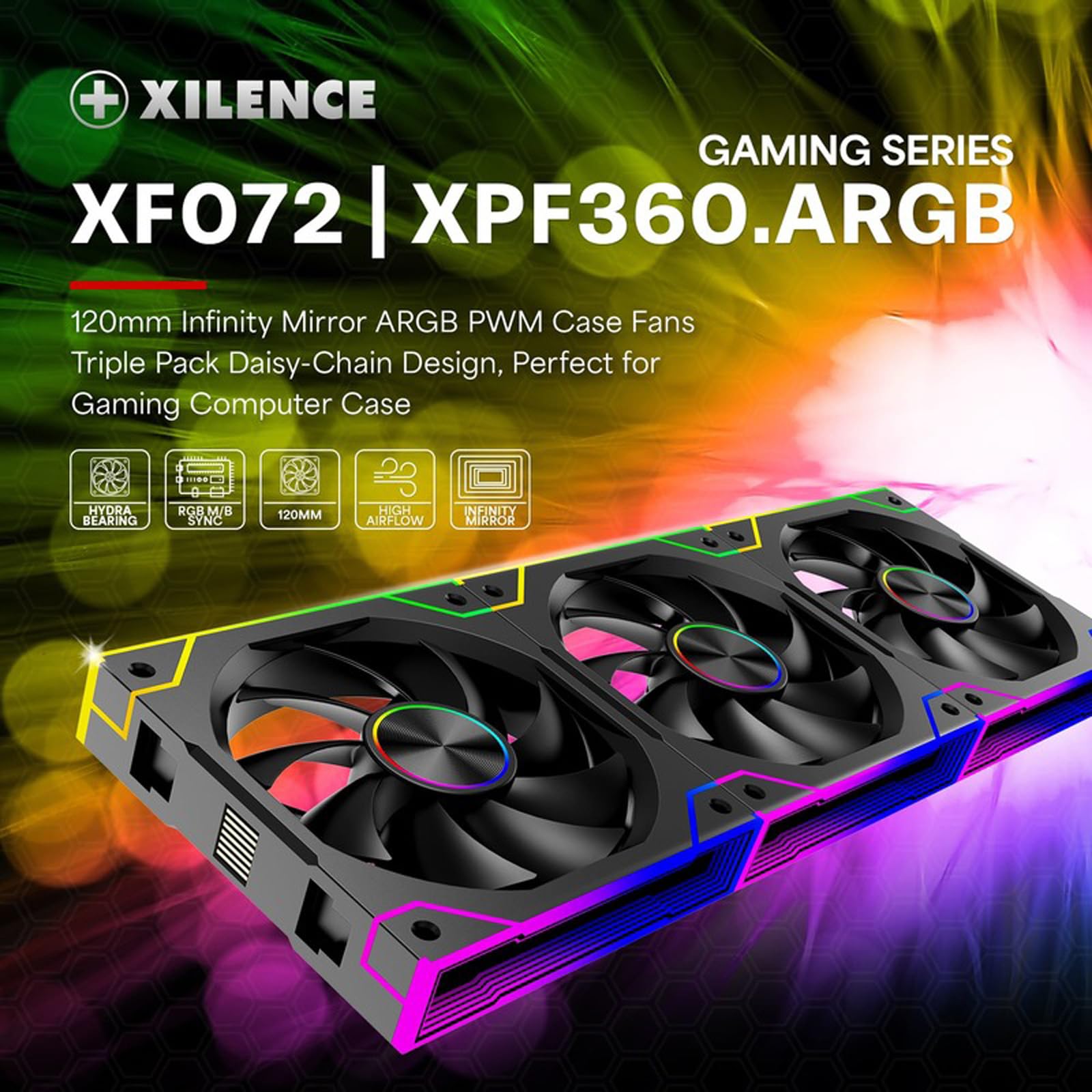 Xilence XPF360.ARGB Lüfter 3er-Pack 120 mm PWM