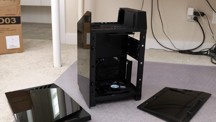 SilverStone Lucid LD03B Mini-ITX Gehäuse schwarz Glas