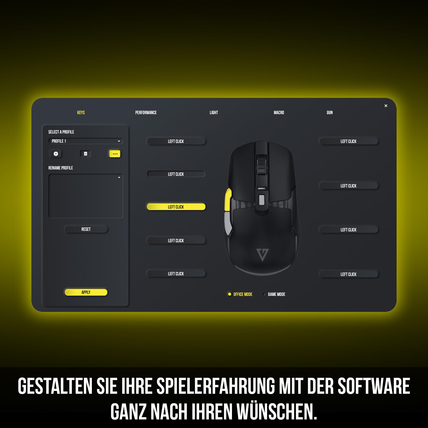 Modecom Volcano Jager Gaming Maus kabelgebunden RGB 12000 DPI