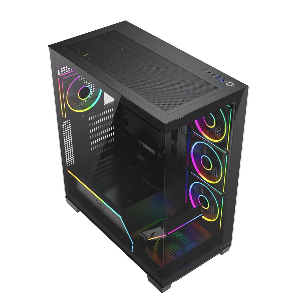 Modecom Volcano Stellar Plus ARGB Gehäuse Schwarz 8 Lüfter