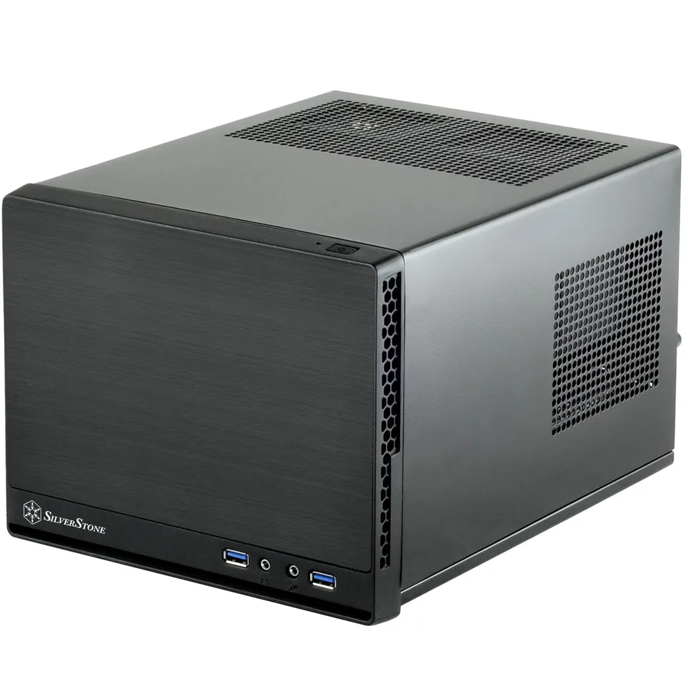 SilverStone Sugo SG13B-Q Mini-ITX Gehäuse schwarz Cube