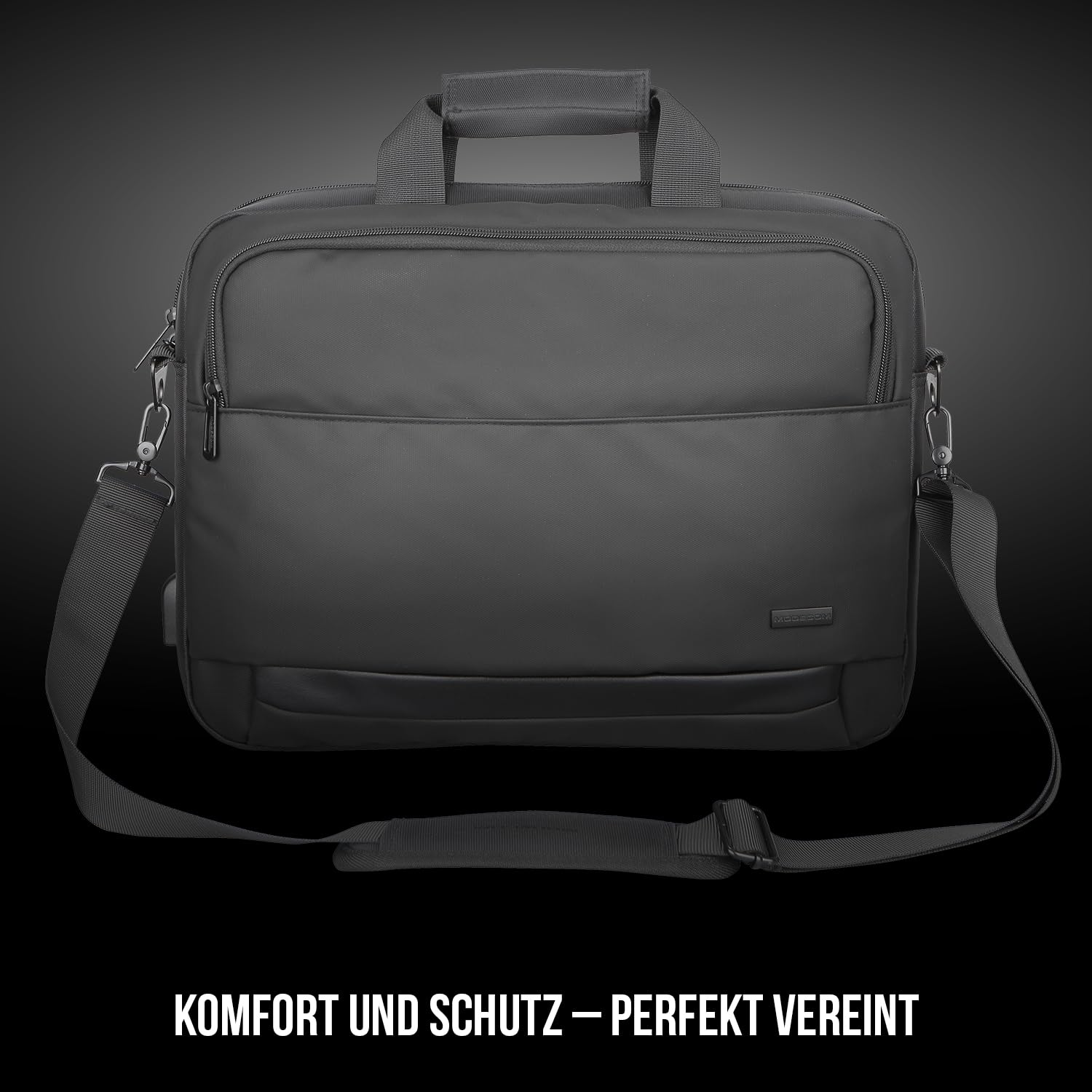 Modecom Porto Laptoptasche 15,6 Zoll Schwarz Slim