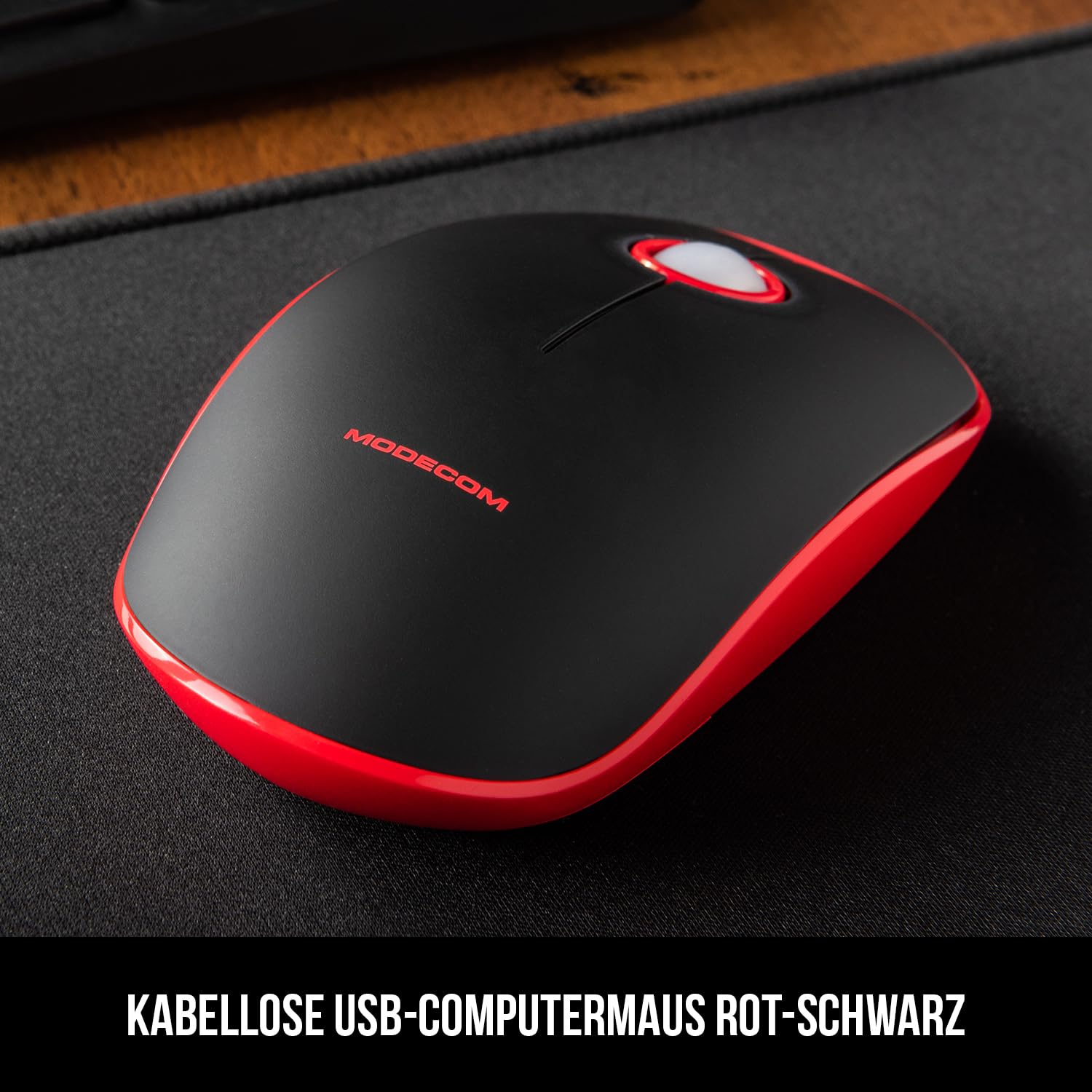Modecom MC-WRM113 Funkmaus rot-schwarz 2,4 GHz USB