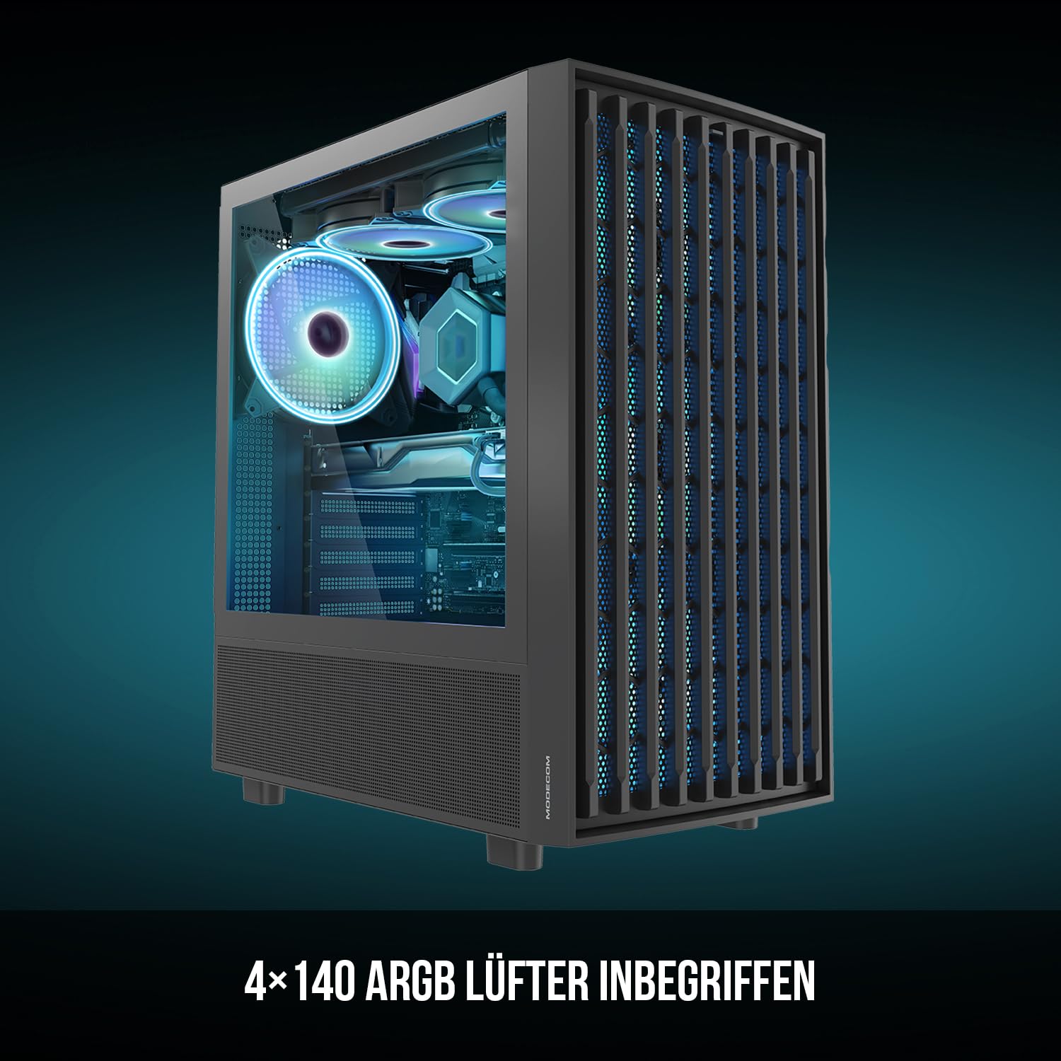 Modecom Breeze ARGB Flow Midi-Tower Gehäuse Schwarz