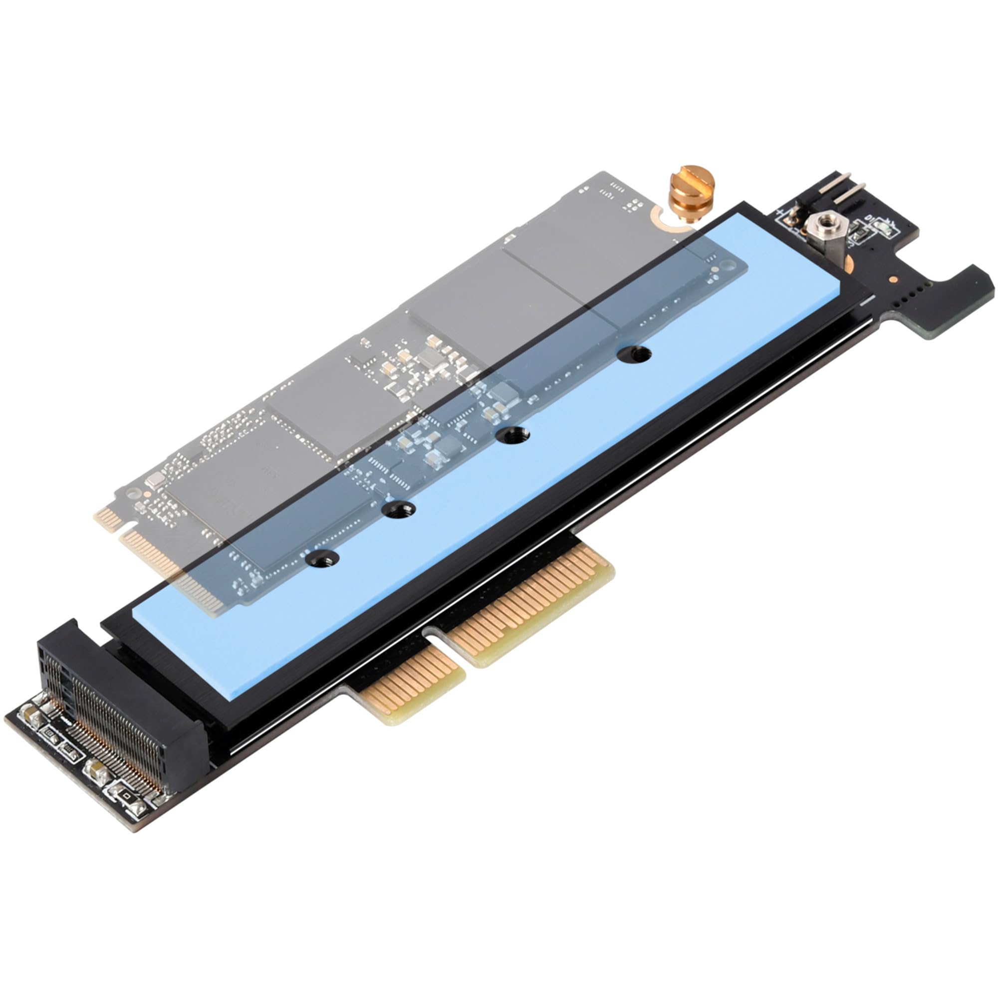 SilverStone ECM26 Case Storage M.2 NVMe auf PCIe x4 Adapter schwarz