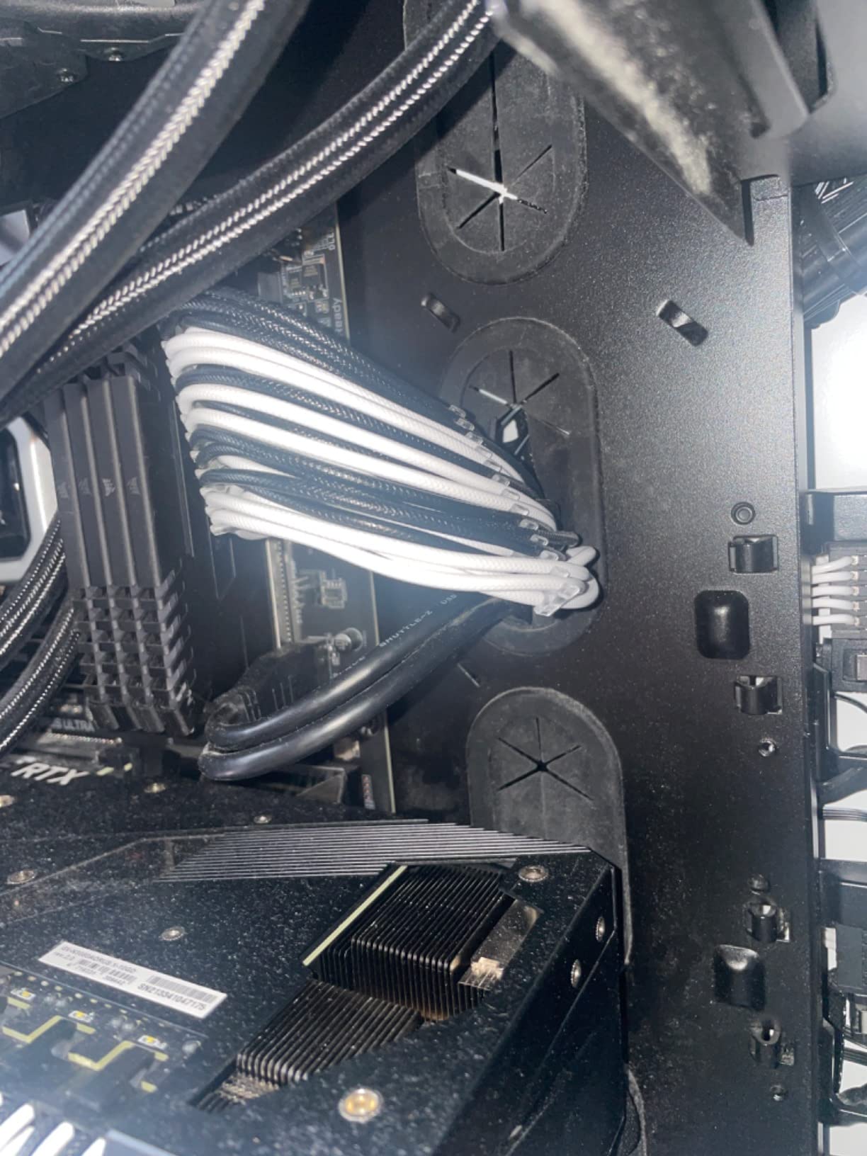 Cooler Master PVC Netzteil-Verlängerungskabel 30cm schwarz-weiß