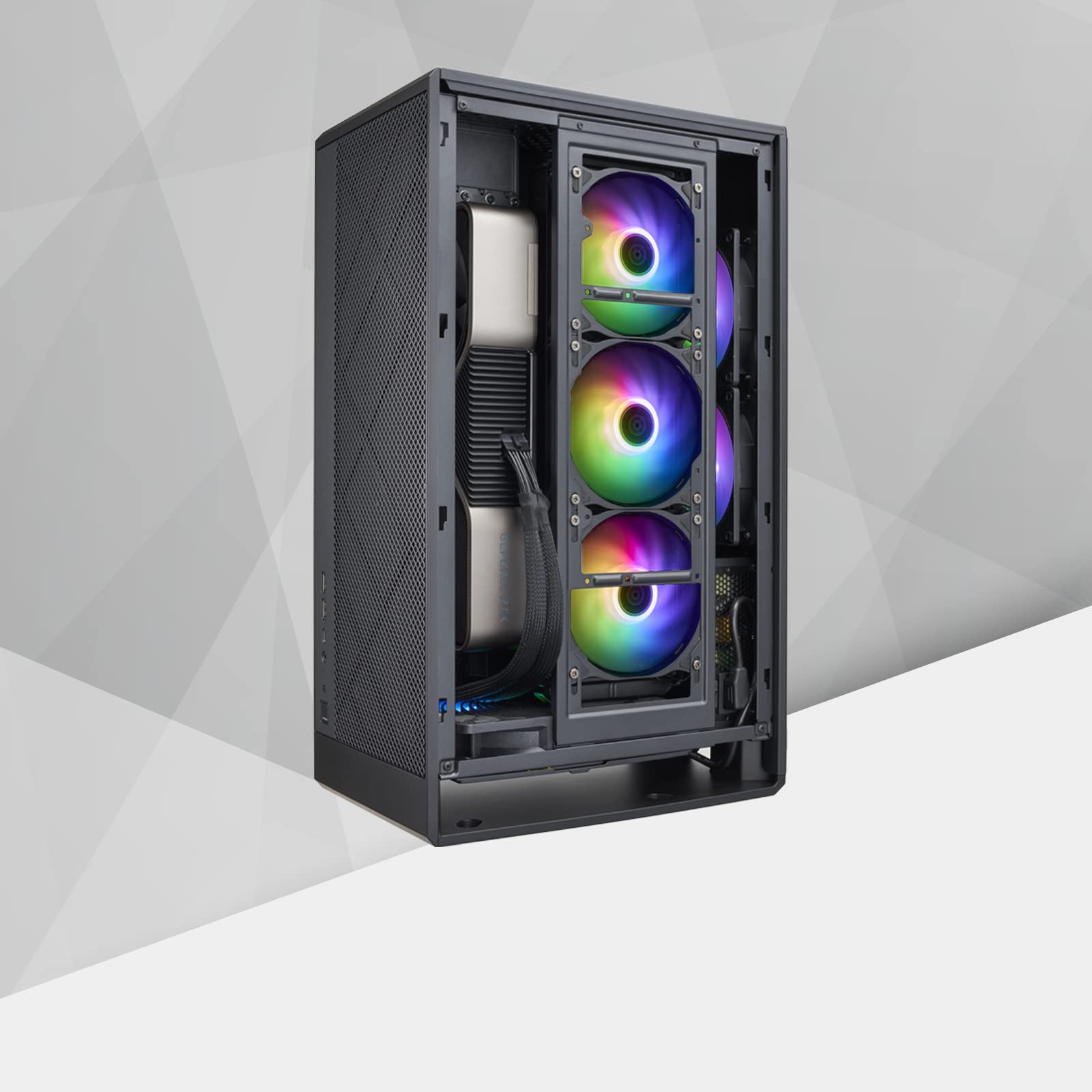 SilverStone ALTA G1M Micro-ATX Tower schwarz Kamineffekt