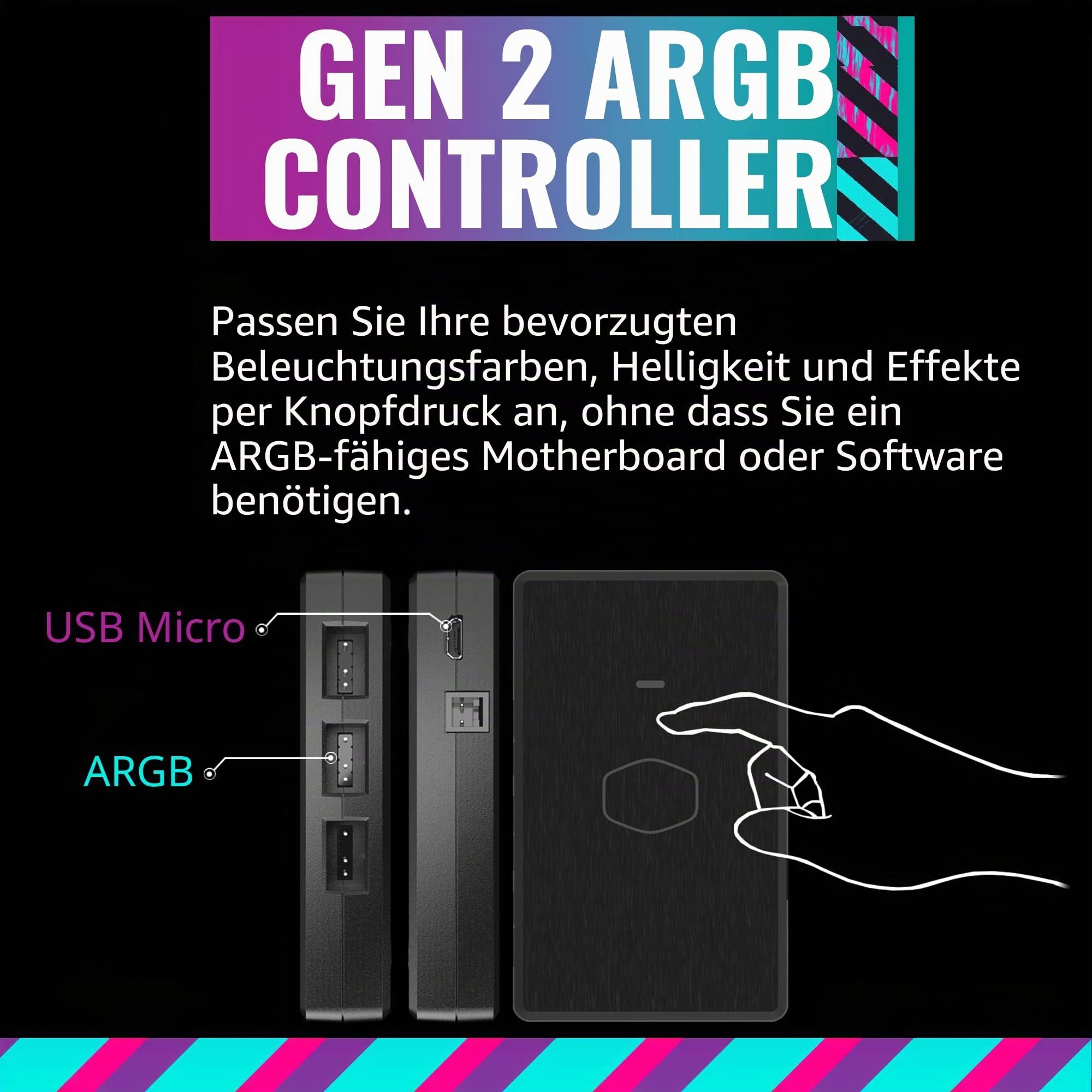 Cooler Master MasterFan MF120 Halo ARGB Gehäuselüfter 120mm