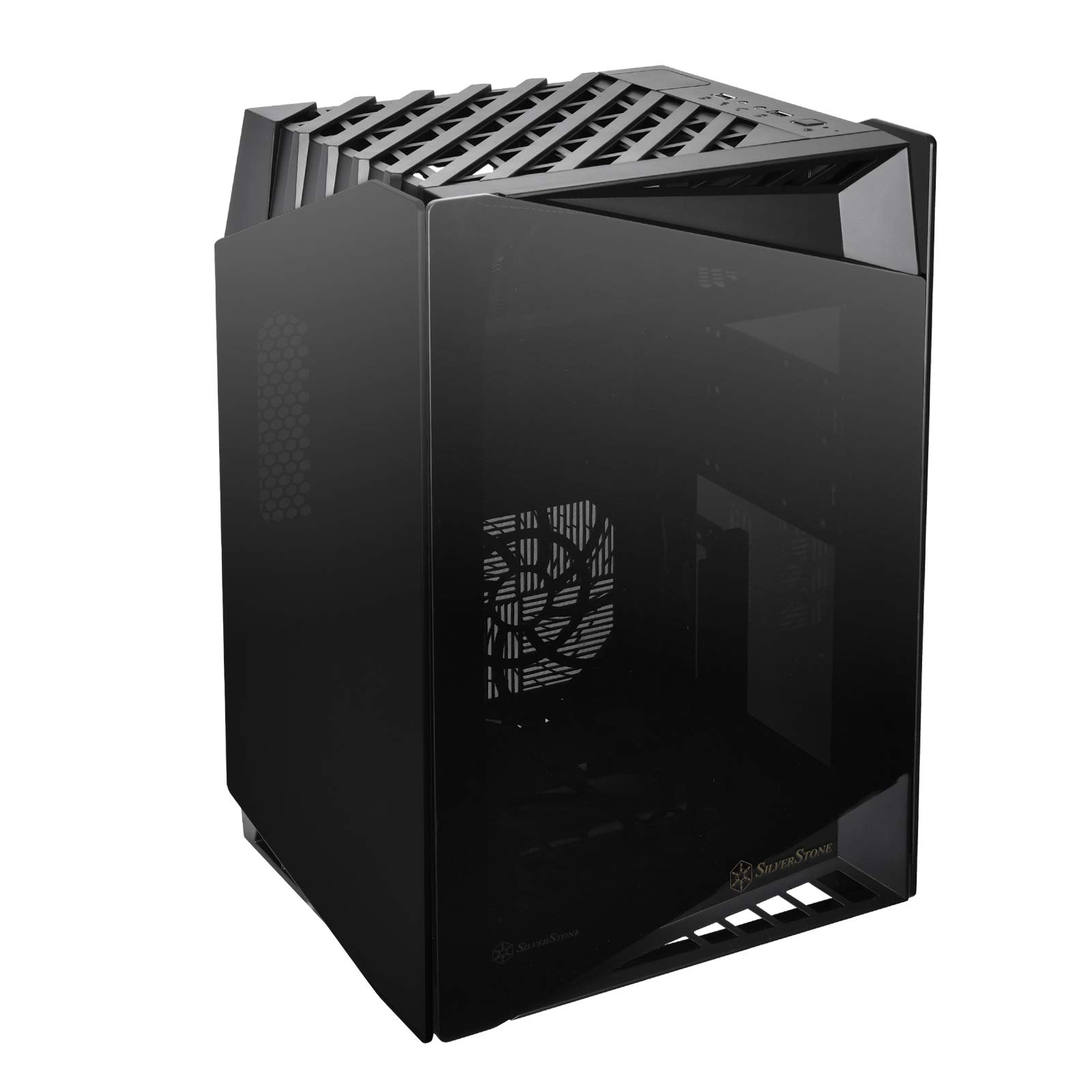 SilverStone Lucid LD03B Mini-ITX Gehäuse schwarz Glas